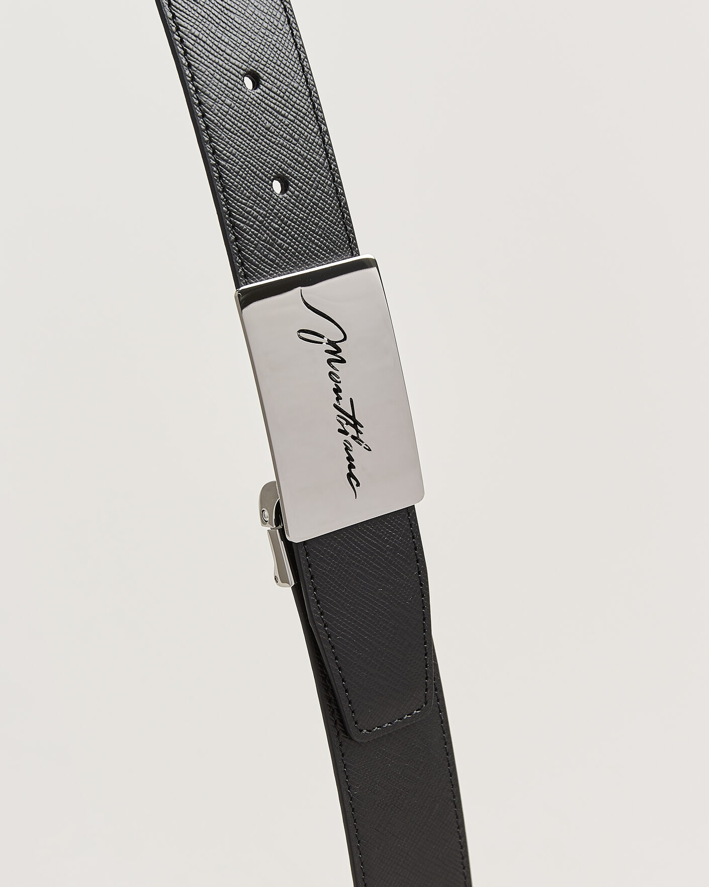 Hombres | Cinturones | Montblanc | 35mm Reversible Sartorial/Calf Logo Belt Black