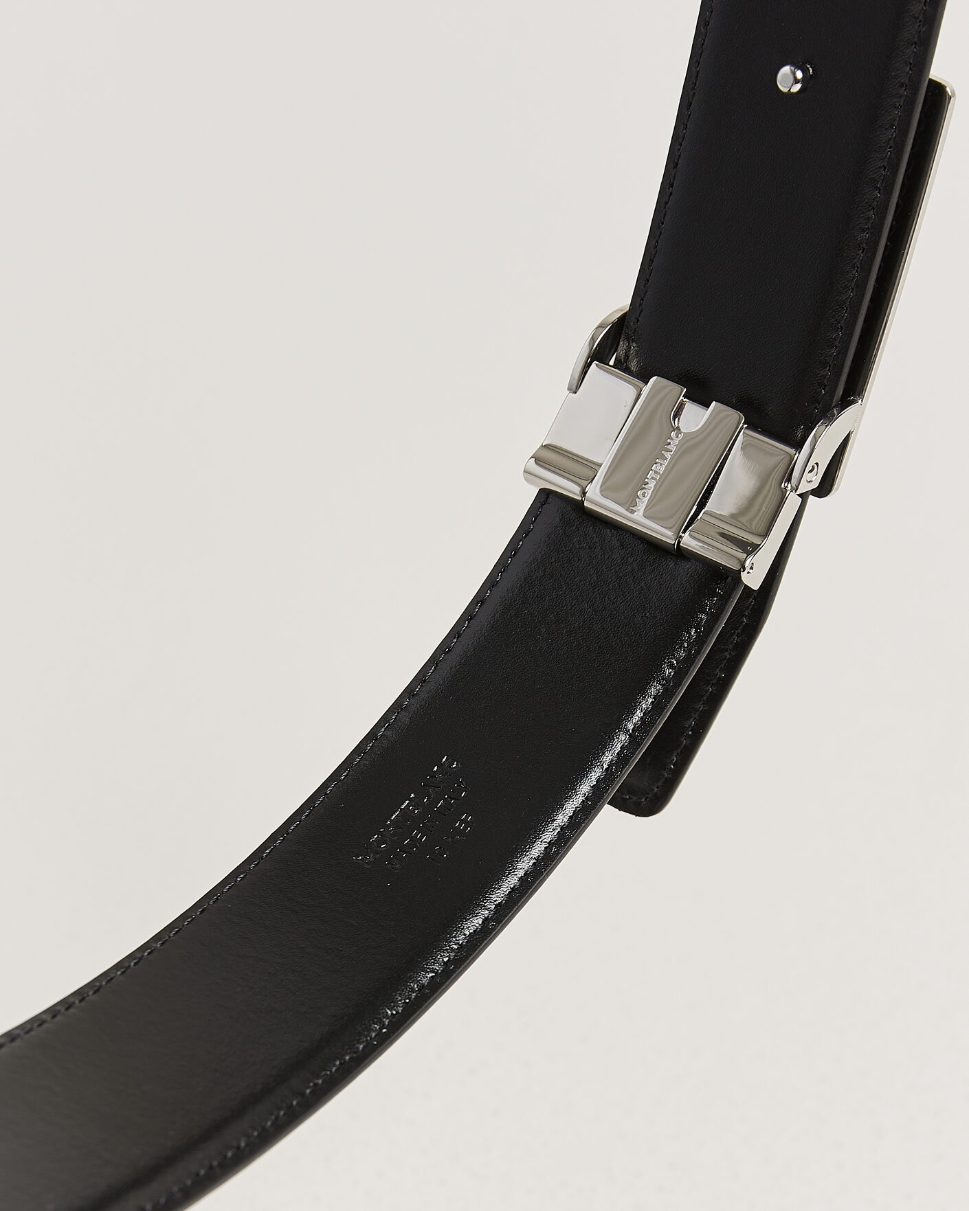 Hombres | Cinturones | Montblanc | 35mm Reversible Sartorial/Calf Logo Belt Black