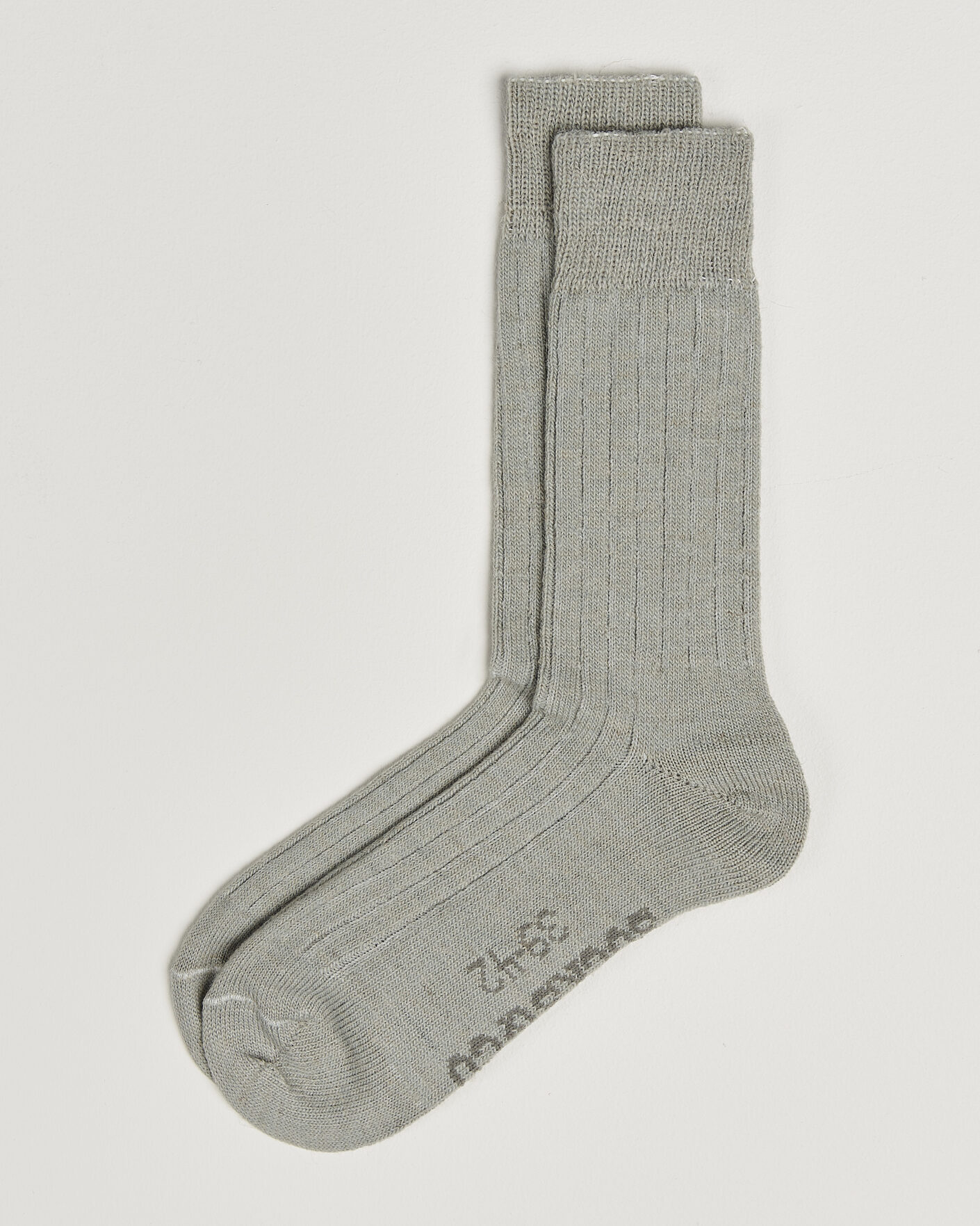 Hombres | Ropa interior y calcetines | Alpacasocks & Co | 2-Pack Ribbed Alpacka Wool Socks Light Grey