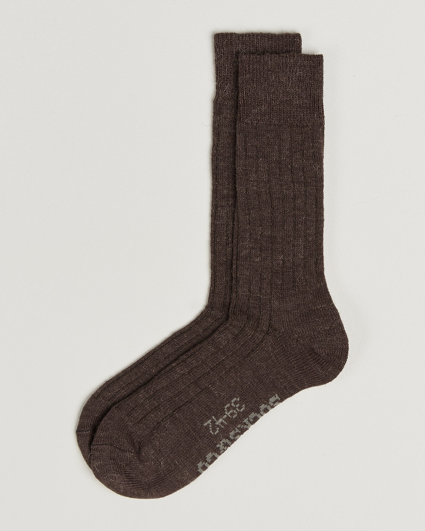Hombres | Ropa interior y calcetines | Alpacasocks & Co | 2-Pack Ribbed Alpacka Wool Socks Cacao