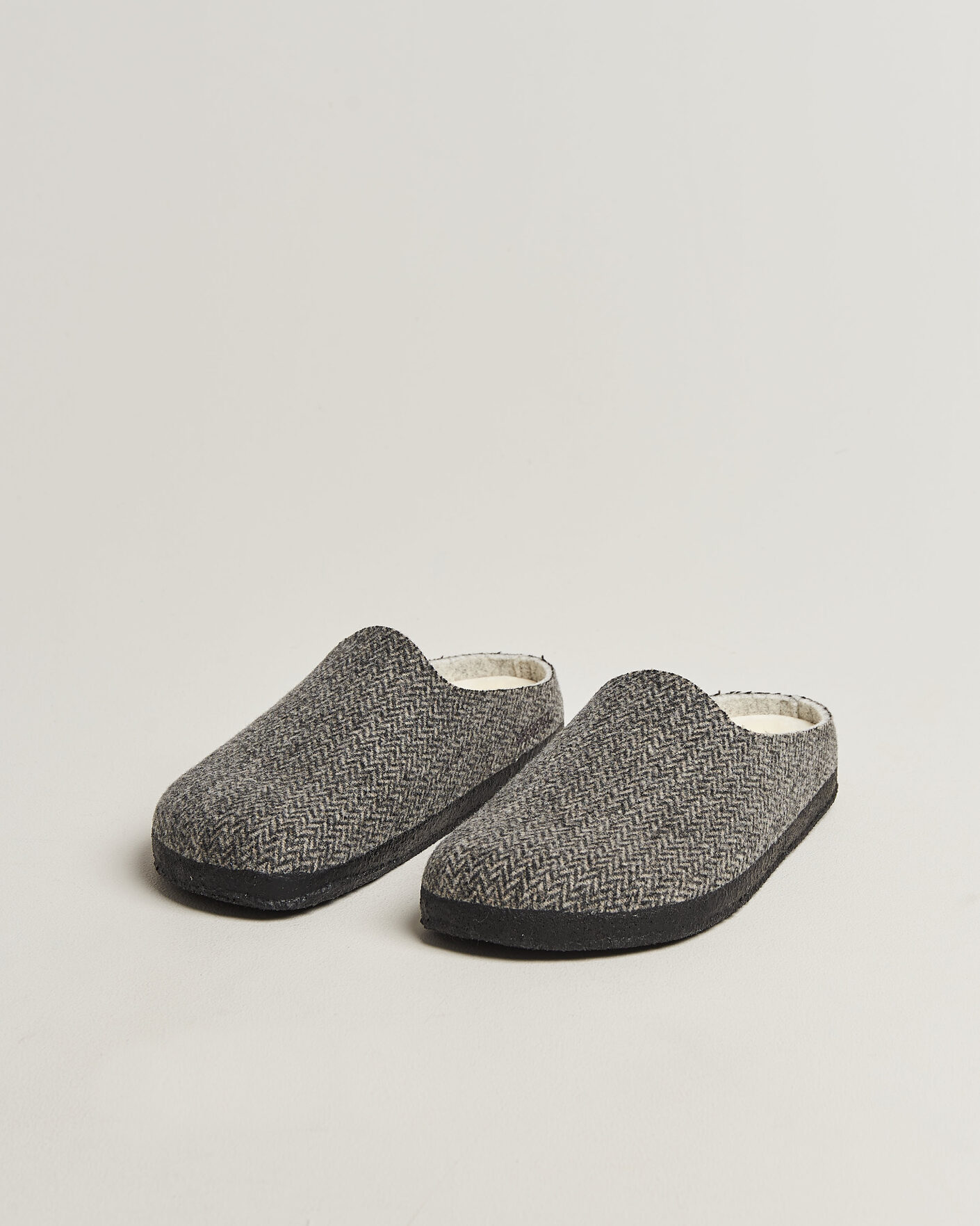 Hombres | Sandalias y chanclas | BIRKENSTOCK | Amsterdam Wrapped Dip Shearling Dark Grey Herringbone