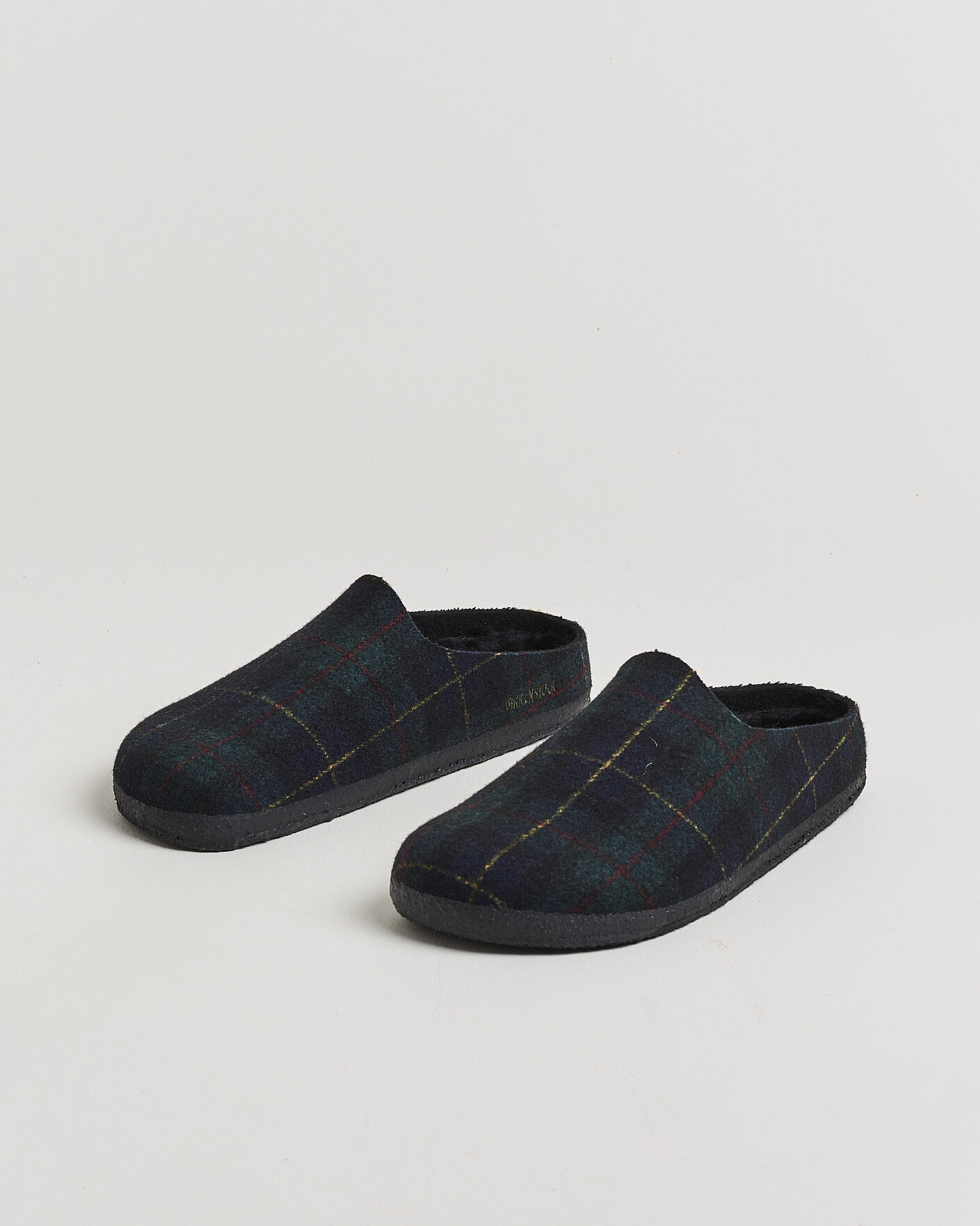 Hombres | Sandalias y chanclas | BIRKENSTOCK | Amsterdam Wrapped Dip Shearling Green Navy Plaid