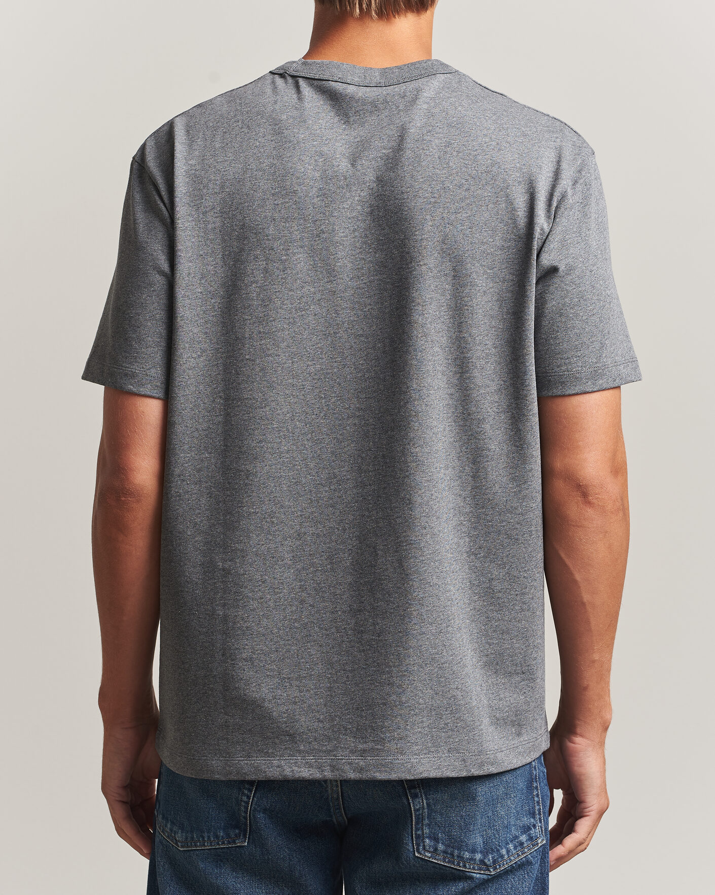 Hombres | Camisetas | A.P.C. | Boxy Fit Petit VPC T-Shirt Heathered Anthracite