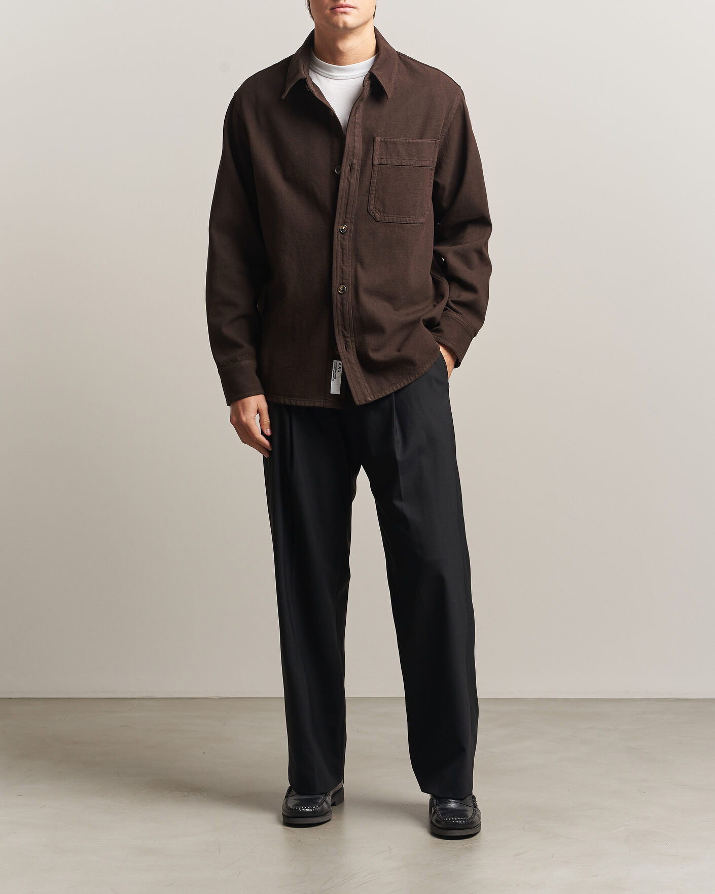 Hombres | Camisas | A.P.C. | Basile Overshirt Chocolate