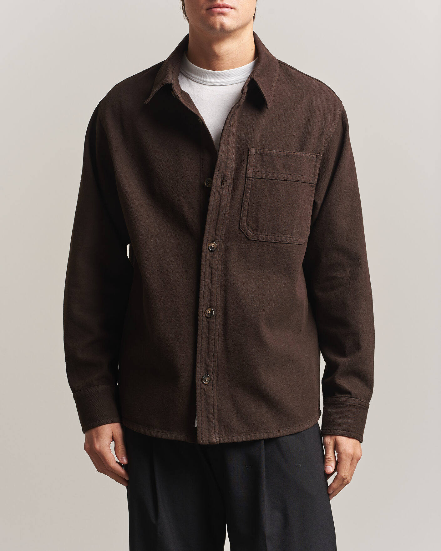 Hombres | Camisas | A.P.C. | Basile Overshirt Chocolate