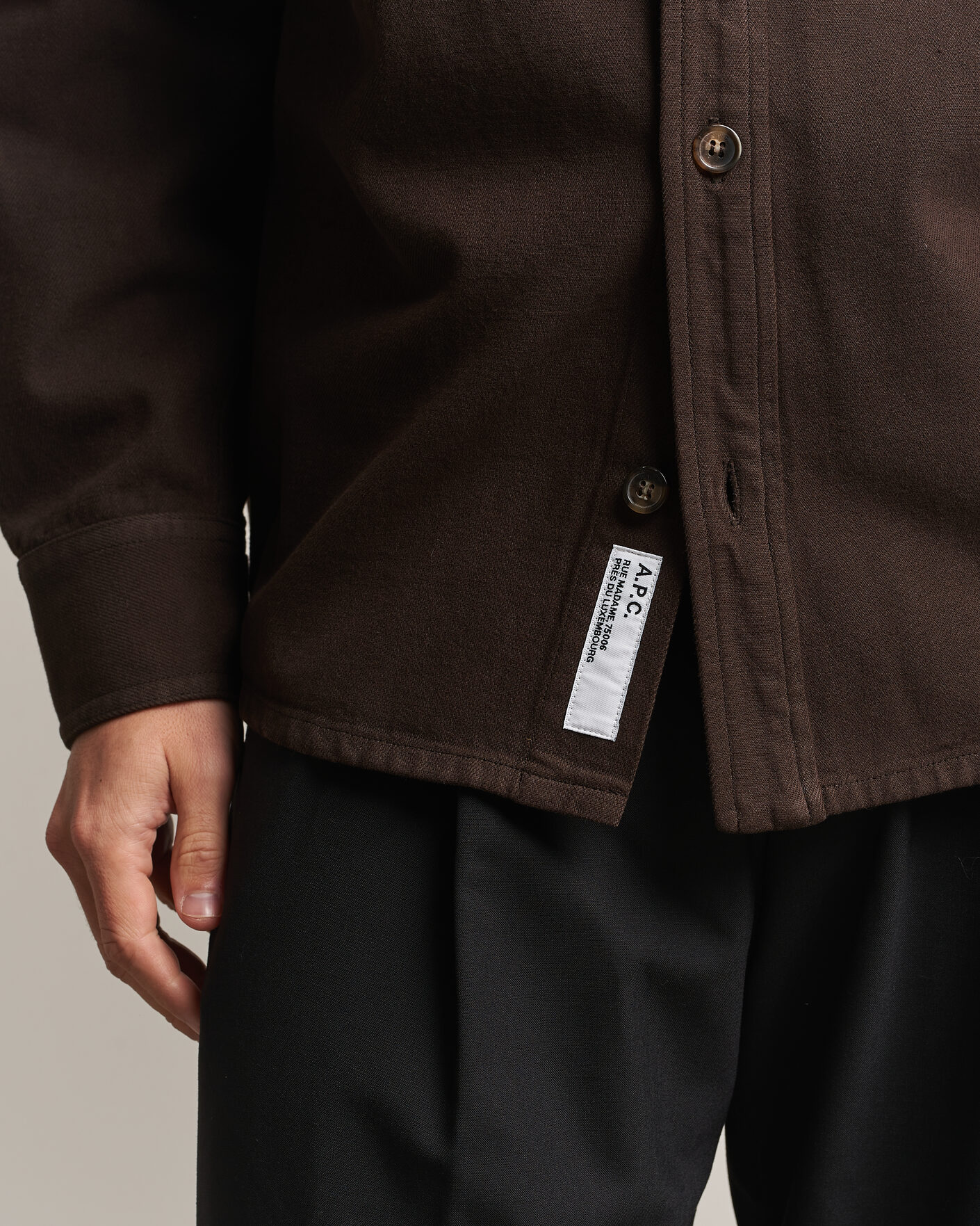 Hombres | Camisas | A.P.C. | Basile Overshirt Chocolate