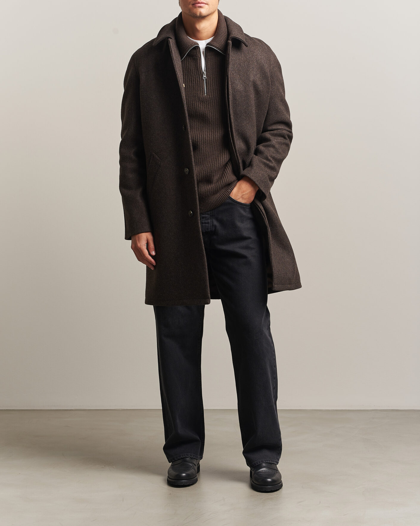 Hombres | Abrigos y chaquetas | A.P.C. | Auster Wool Coat Maroon Melange