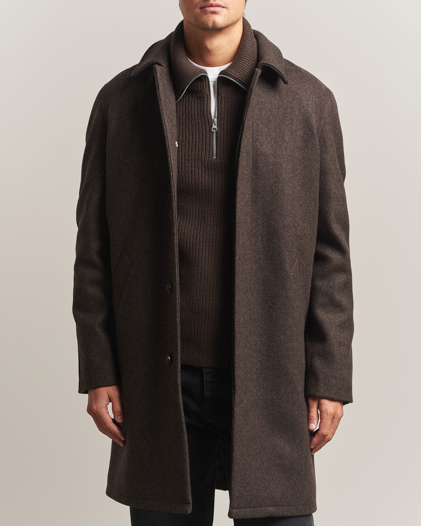 Hombres | Abrigos y chaquetas | A.P.C. | Auster Wool Coat Maroon Melange