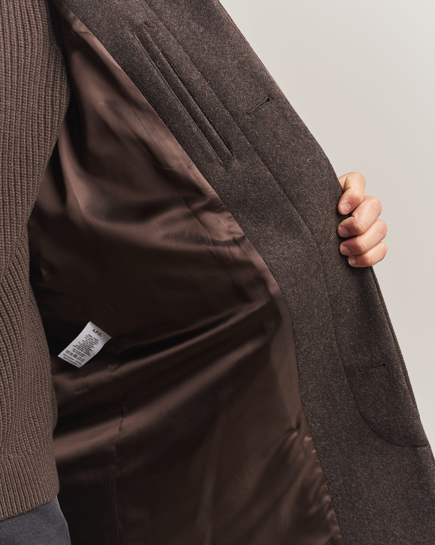 Hombres | Abrigos y chaquetas | A.P.C. | Auster Wool Coat Maroon Melange