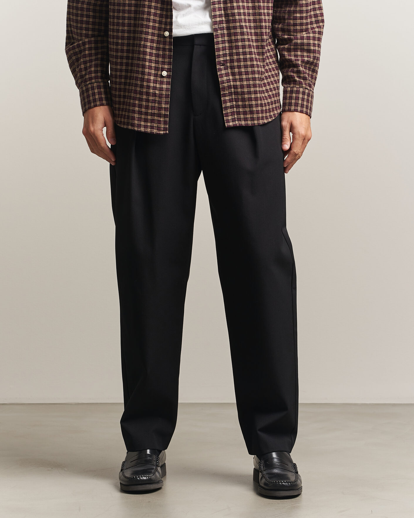 Hombres | Pantalones | A.P.C. | Renato Pleated Trousers Black