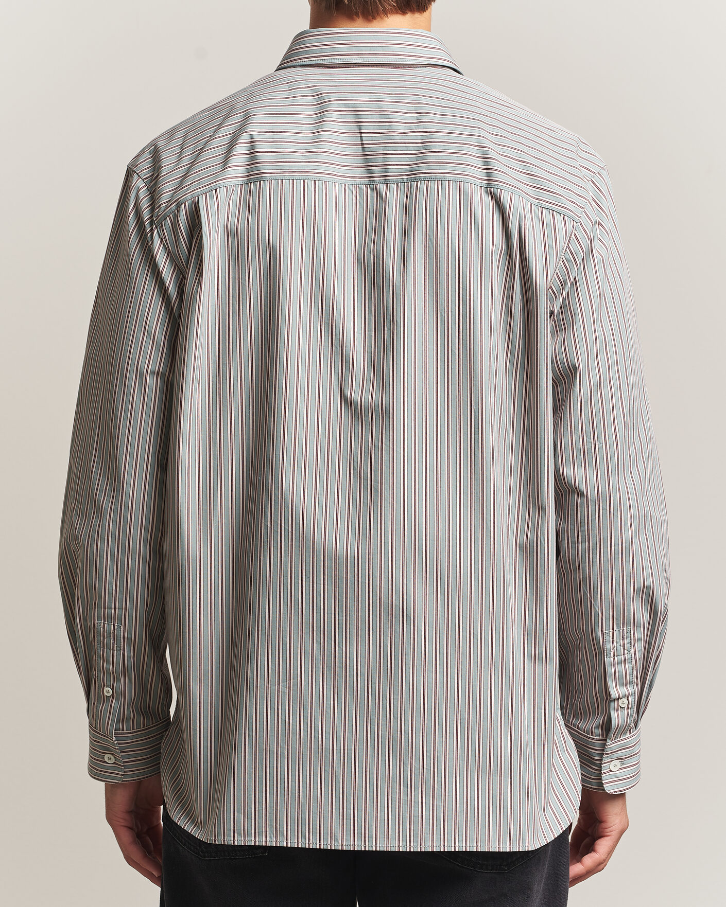 Hombres | Camisas | A.P.C. | Malo Cotton Striped Shirt Almond Green