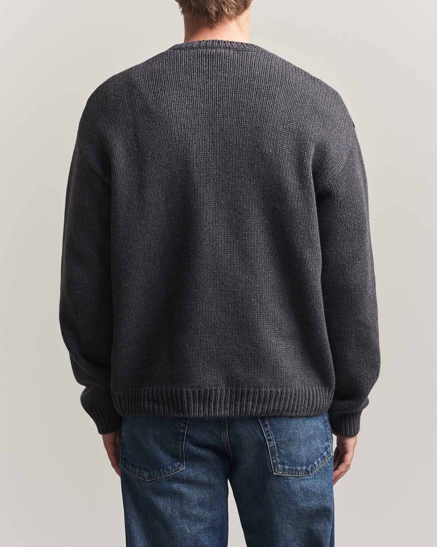 Hombres | Jerséis y prendas de punto | A.P.C. | George Wool Knitted Sweater Anthracite Melange