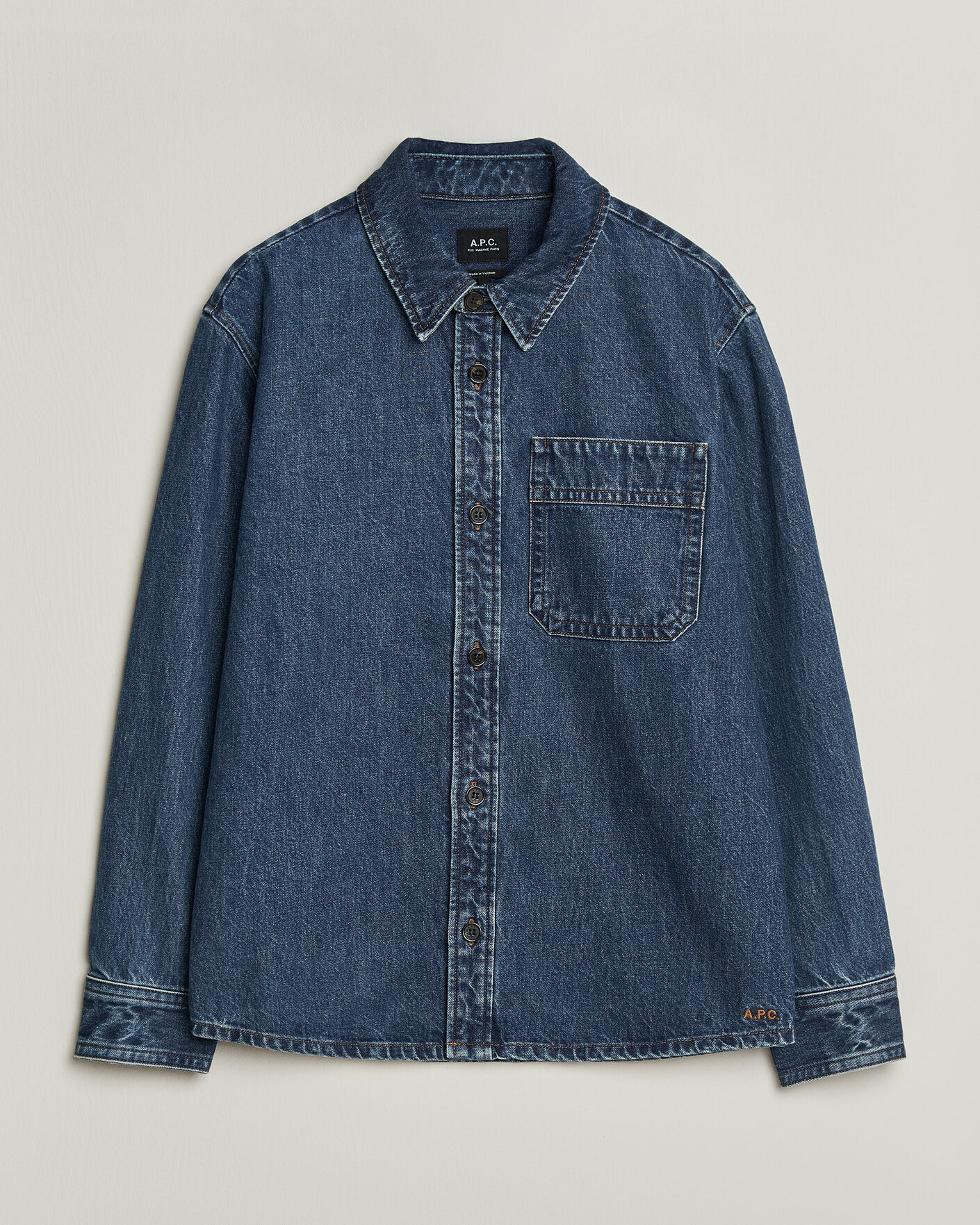 Hombres | Camisas | A.P.C. | Basile Denim Overshirt Washed Indigo