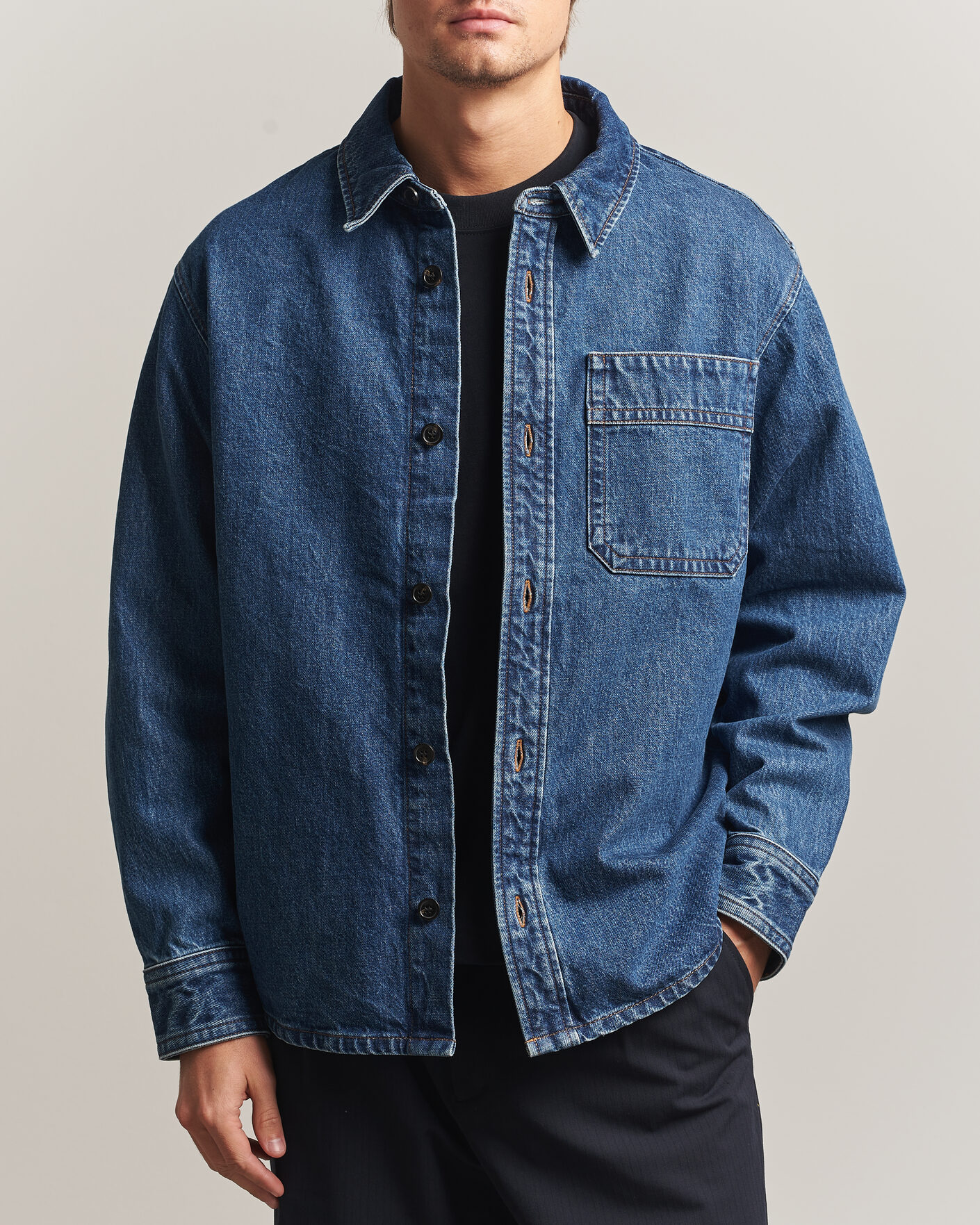 Hombres | Camisas | A.P.C. | Basile Denim Overshirt Washed Indigo