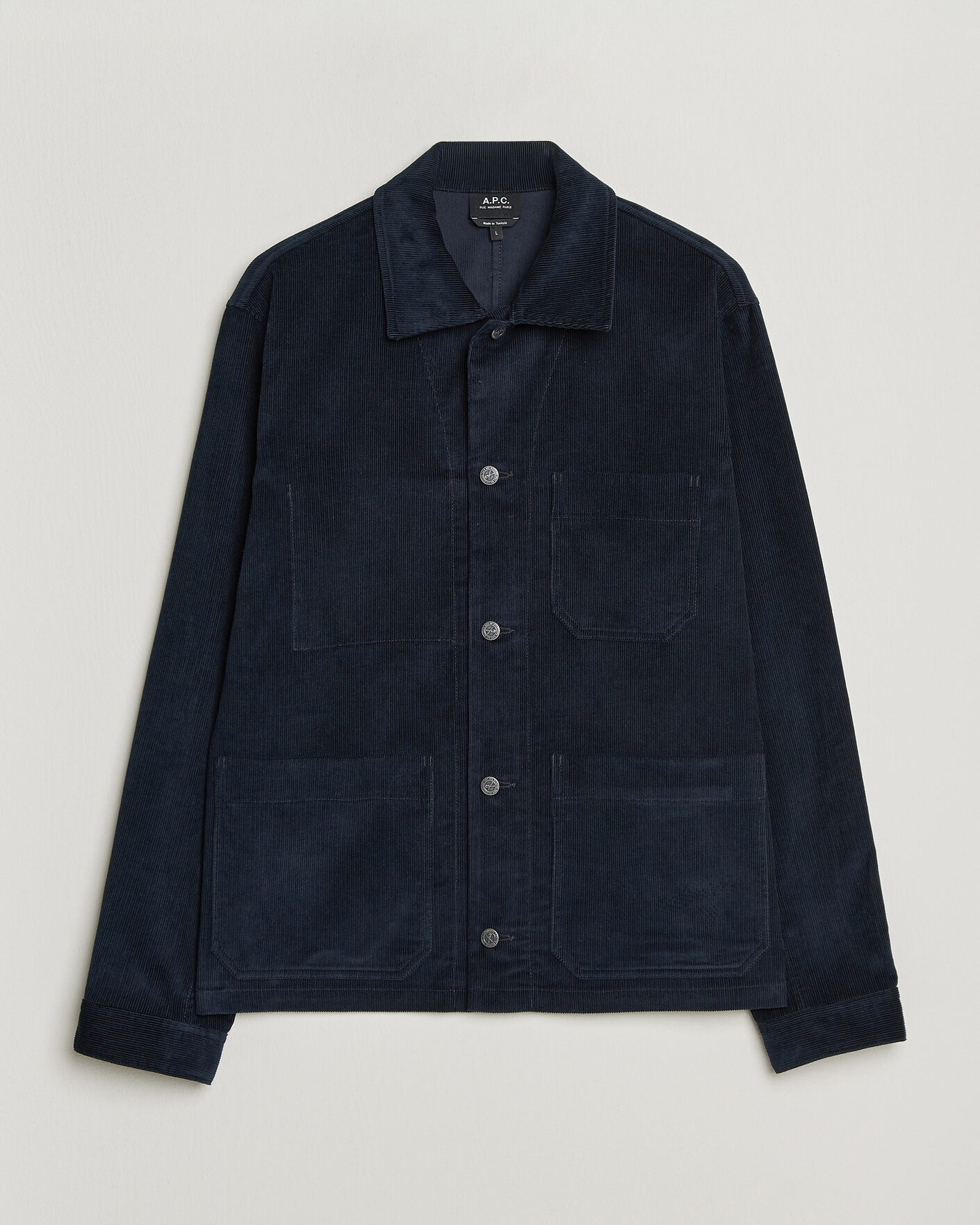 Hombres | Camisas | A.P.C. | New Rodney Corduroy Overshirt Dark Navy