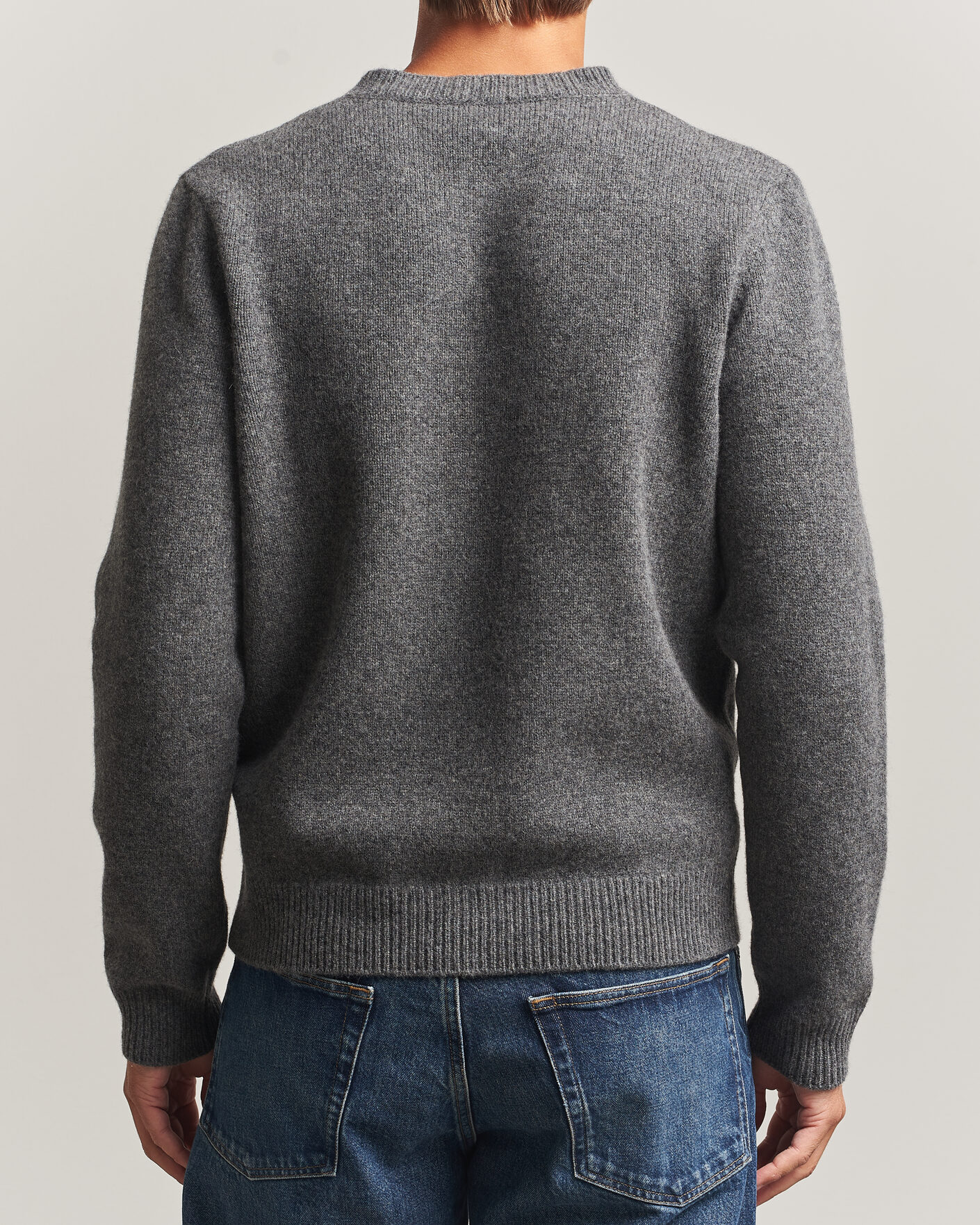 Hombres | Jerséis y prendas de punto | A.P.C. | Edmond Wool Knitted Sweater Anthracite Melange