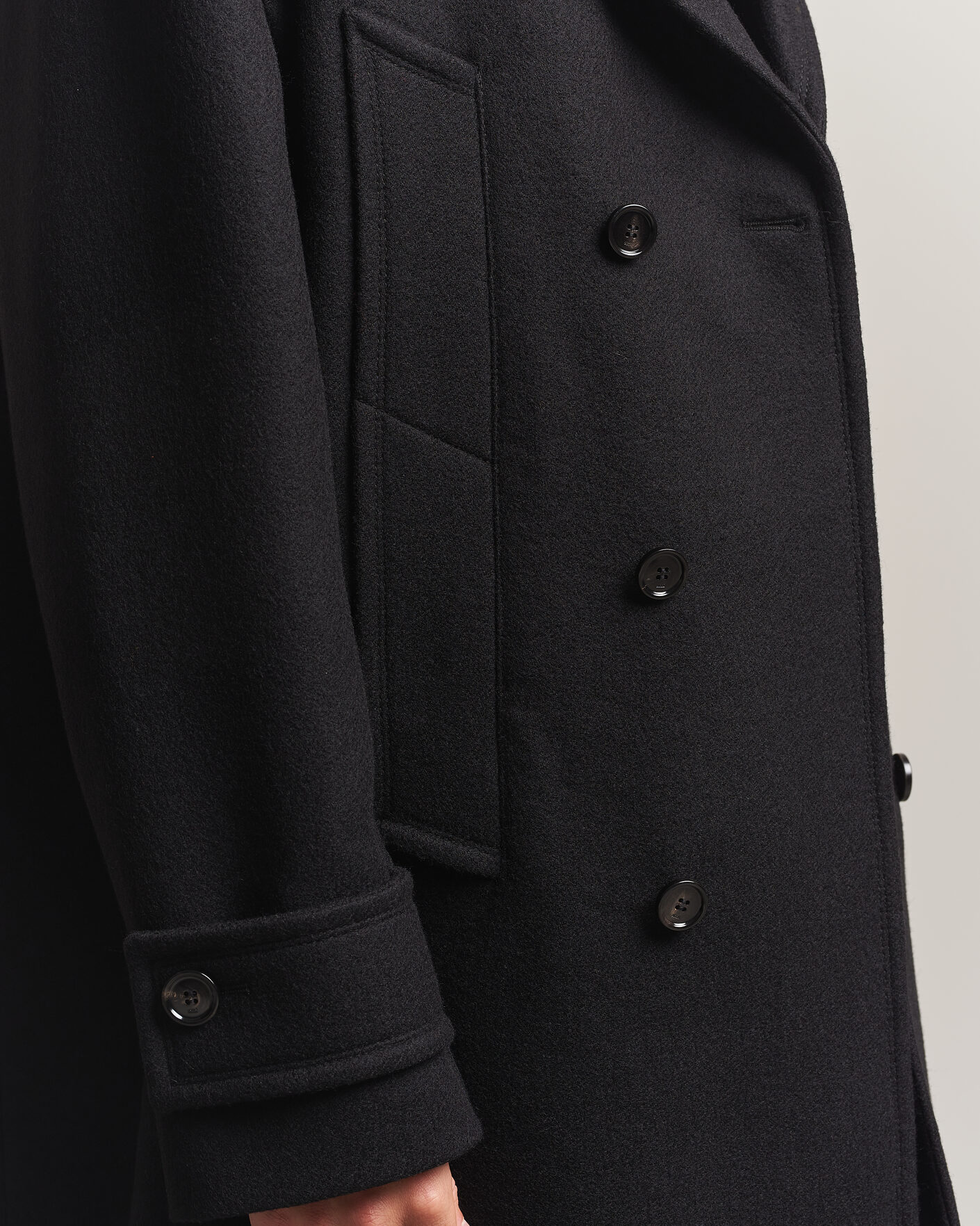 Hombres | Abrigos y chaquetas | AMI | Wool Peacoat Black
