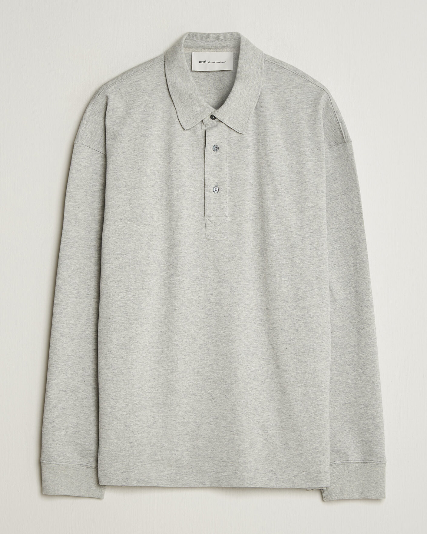 Hombres | Jerséis y prendas de punto | AMI | Heritage Logo Rugger Light Grey Melange