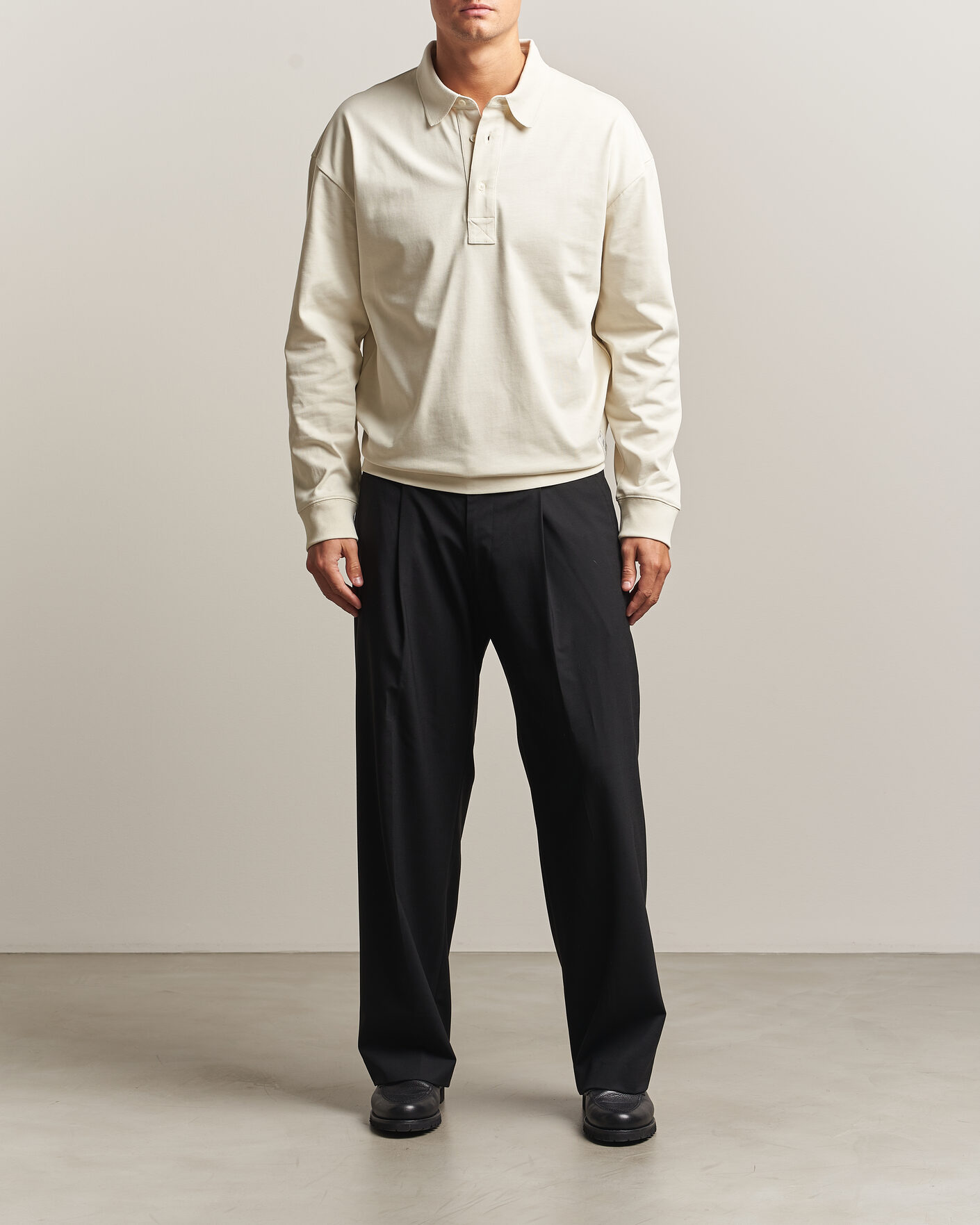 Hombres | Jerséis y prendas de punto | AMI | Heritage Logo Rugger Ivory