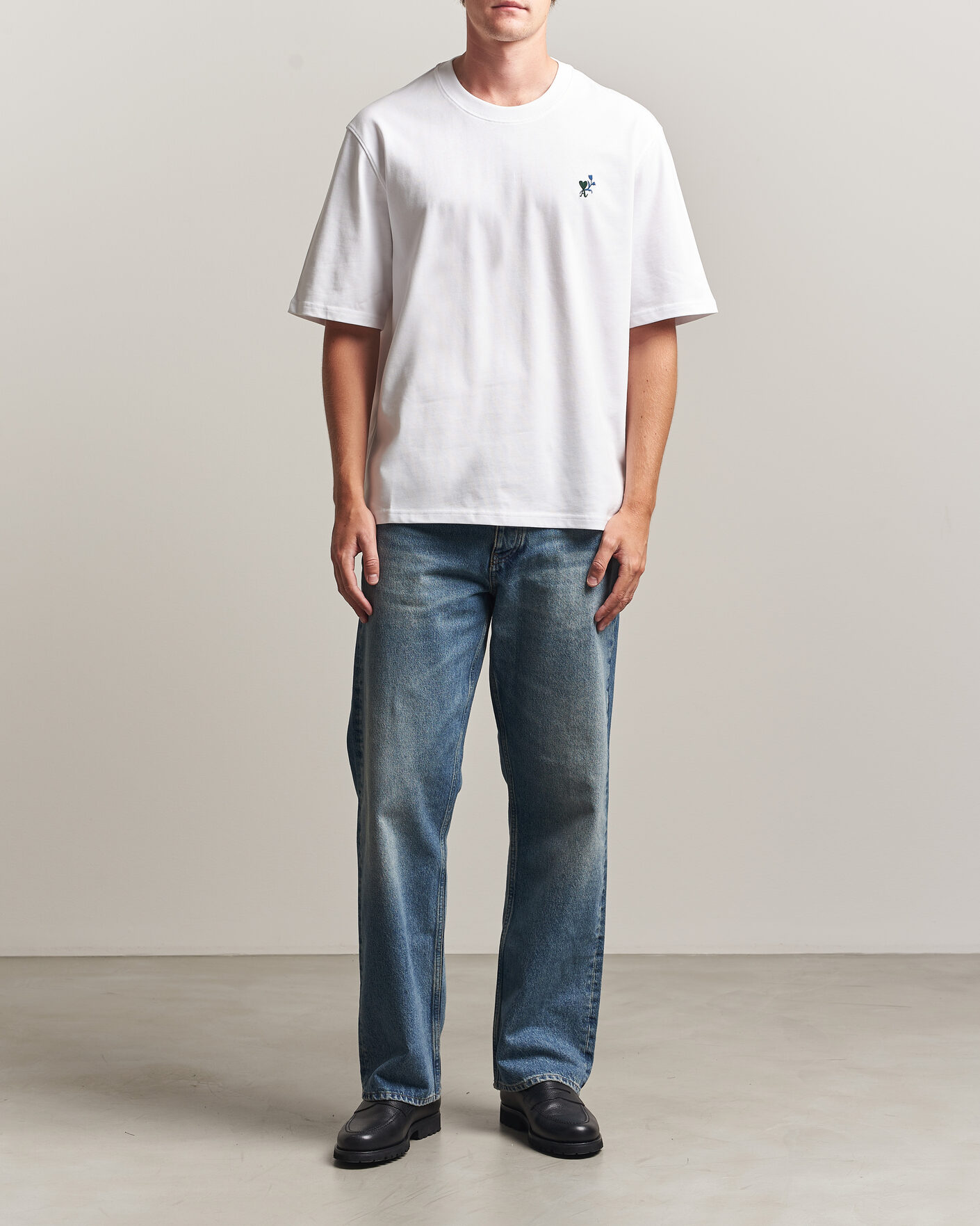 Hombres | Camisetas | AMI | Tulip Logo T-Shirt White