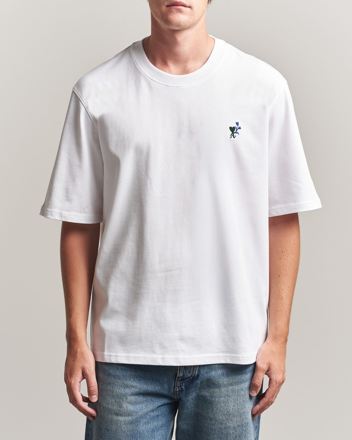 Hombres | Camisetas | AMI | Tulip Logo T-Shirt White