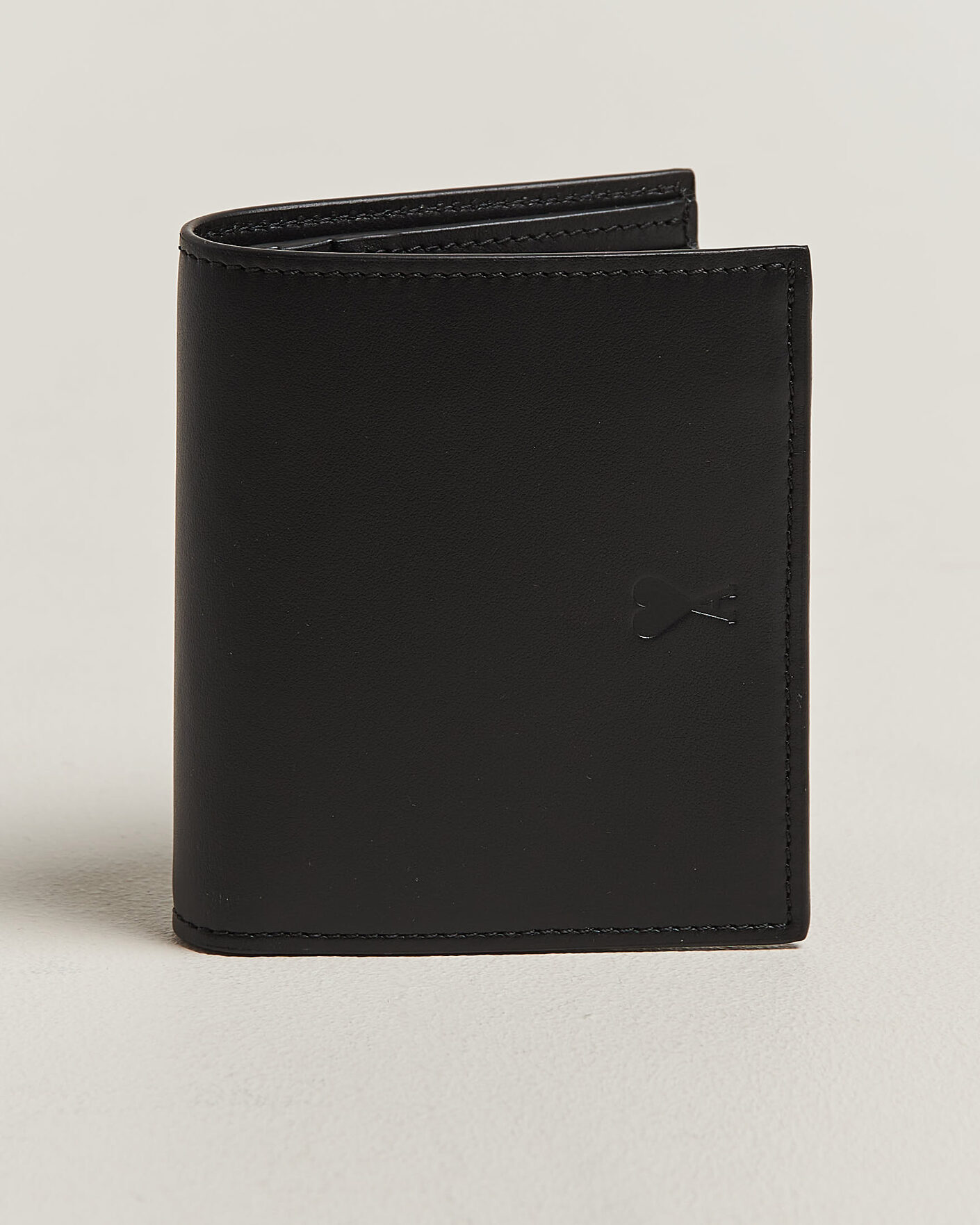 Hombres | Billeteras | AMI | Tonal Heart Logo Wallet Black