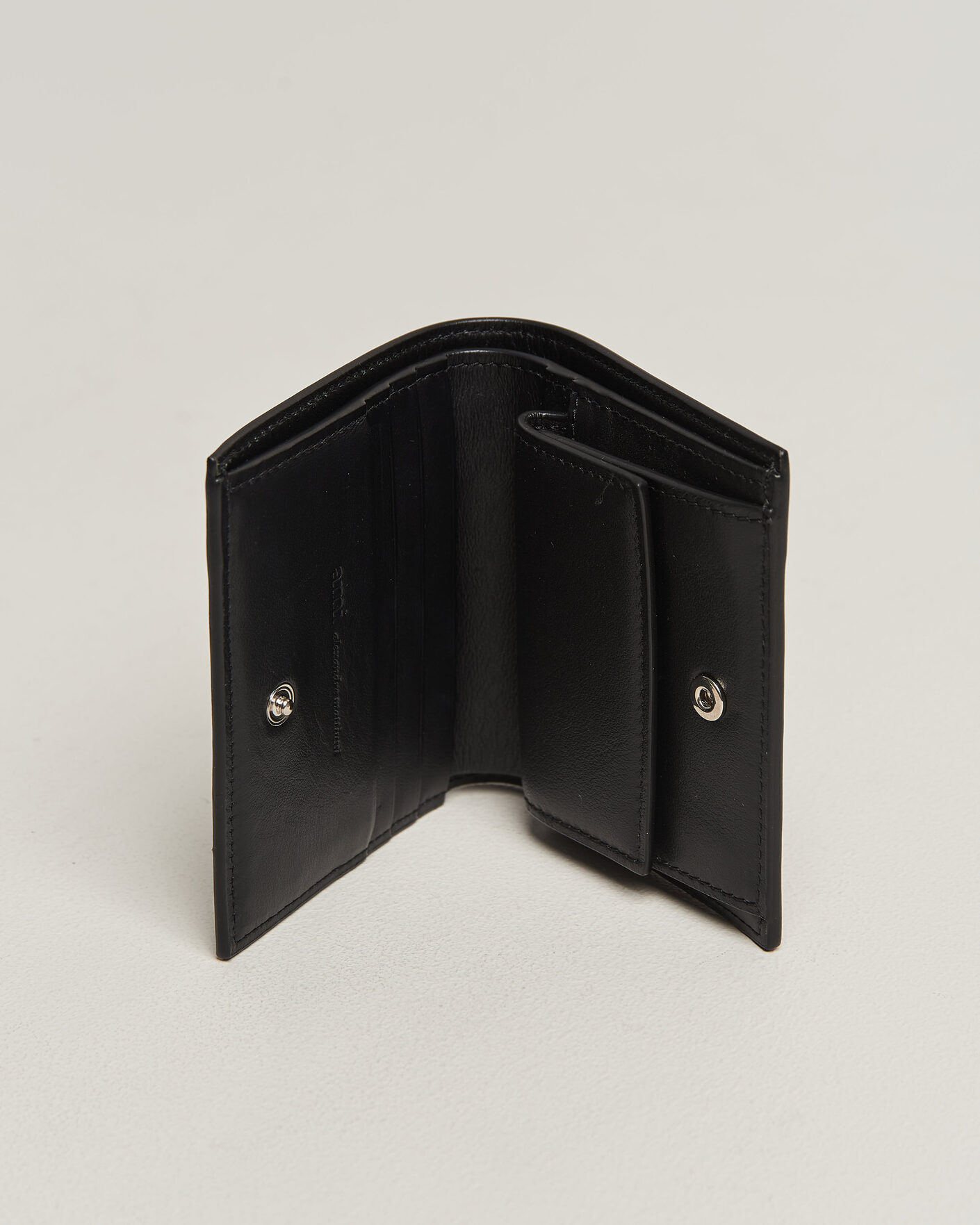 Hombres | Billeteras | AMI | Tonal Heart Logo Wallet Black