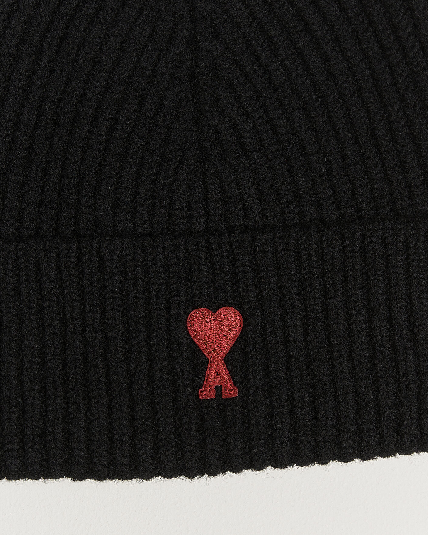 Hombres | Gorros | AMI | Heart Logo Beanie Black