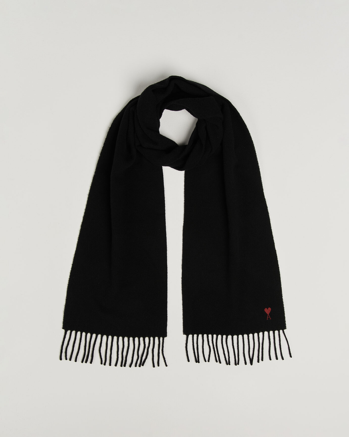 Hombres | Bufandas | AMI | Heart Logo Scarf Black