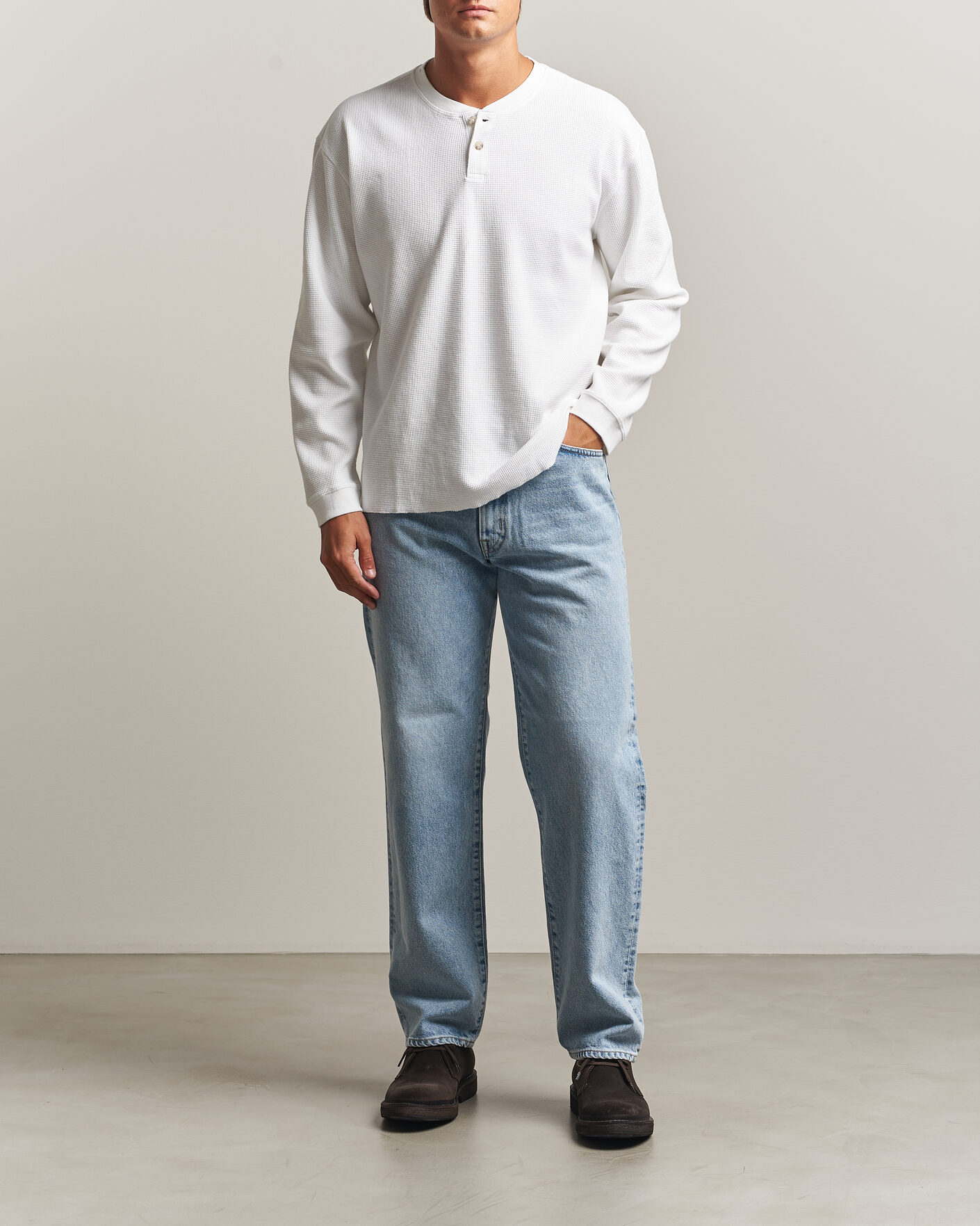 Hombres | Jerséis y prendas de punto | Levi's | Relaxed Henley Bright White