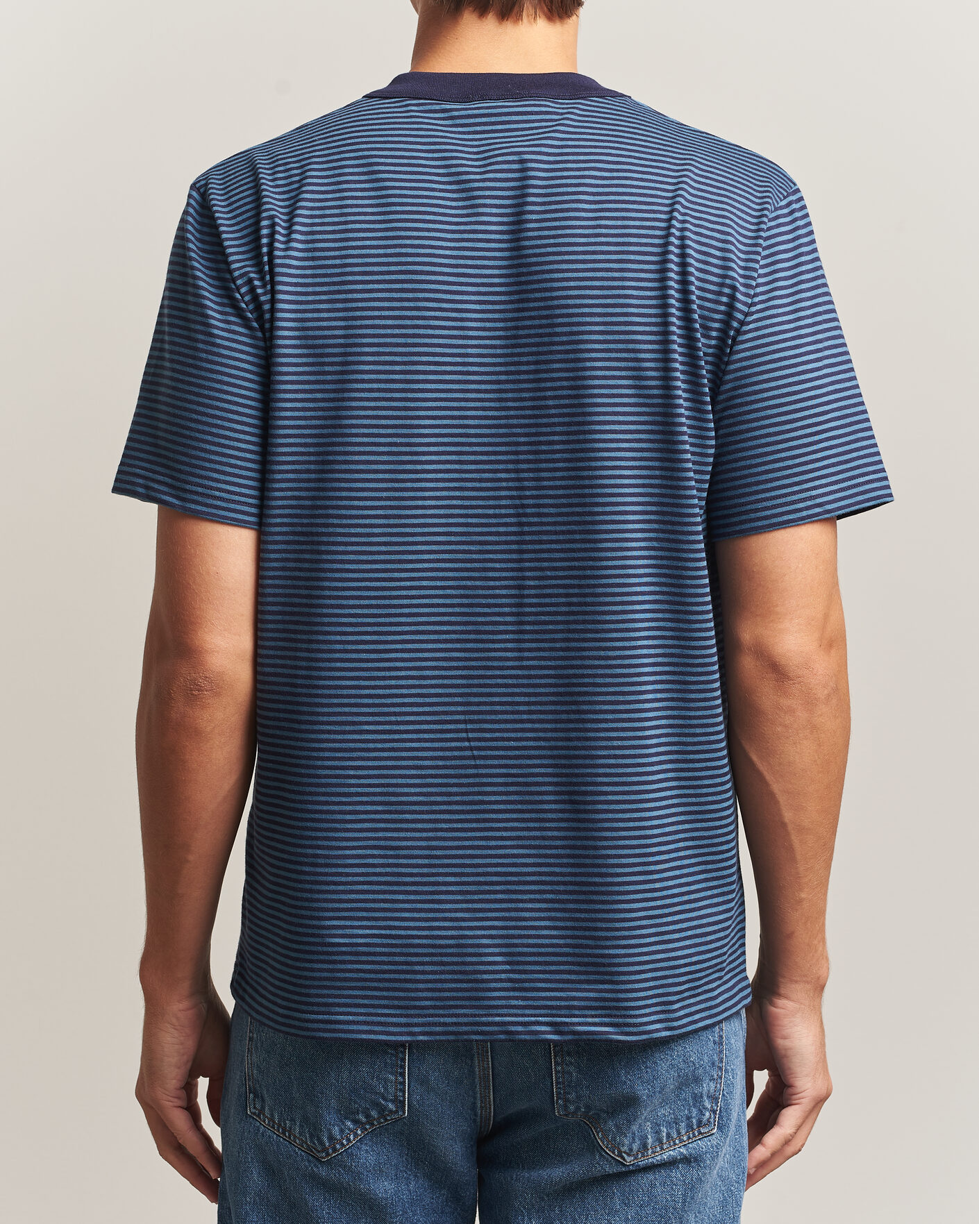 Hombres | Camisetas | Armor-lux | Héritage Callac Striped T-Shirt Navy/Teal