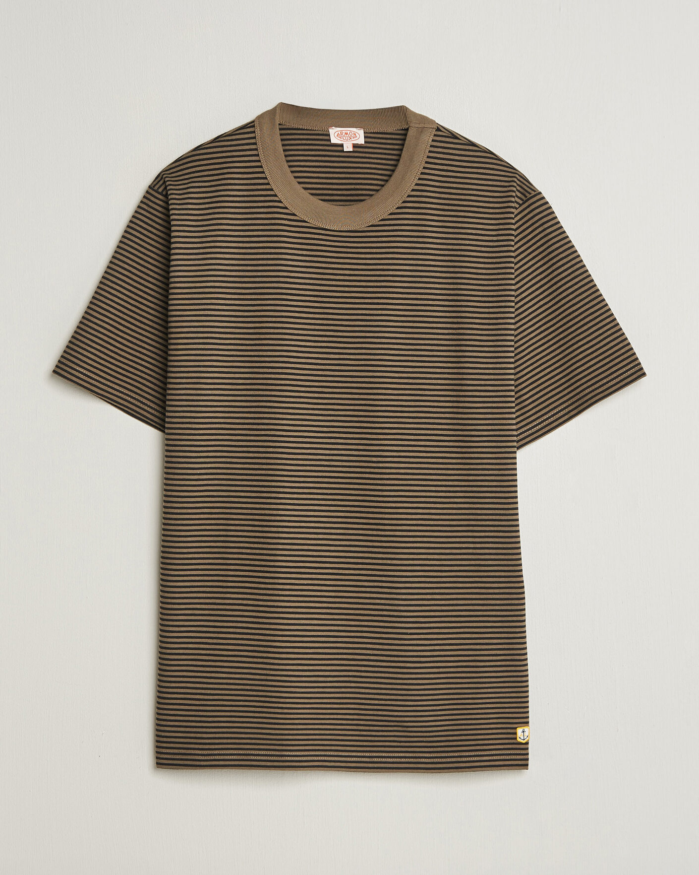 Hombres | Camisetas | Armor-lux | Héritage Callac Striped T-Shirt Olive/Black