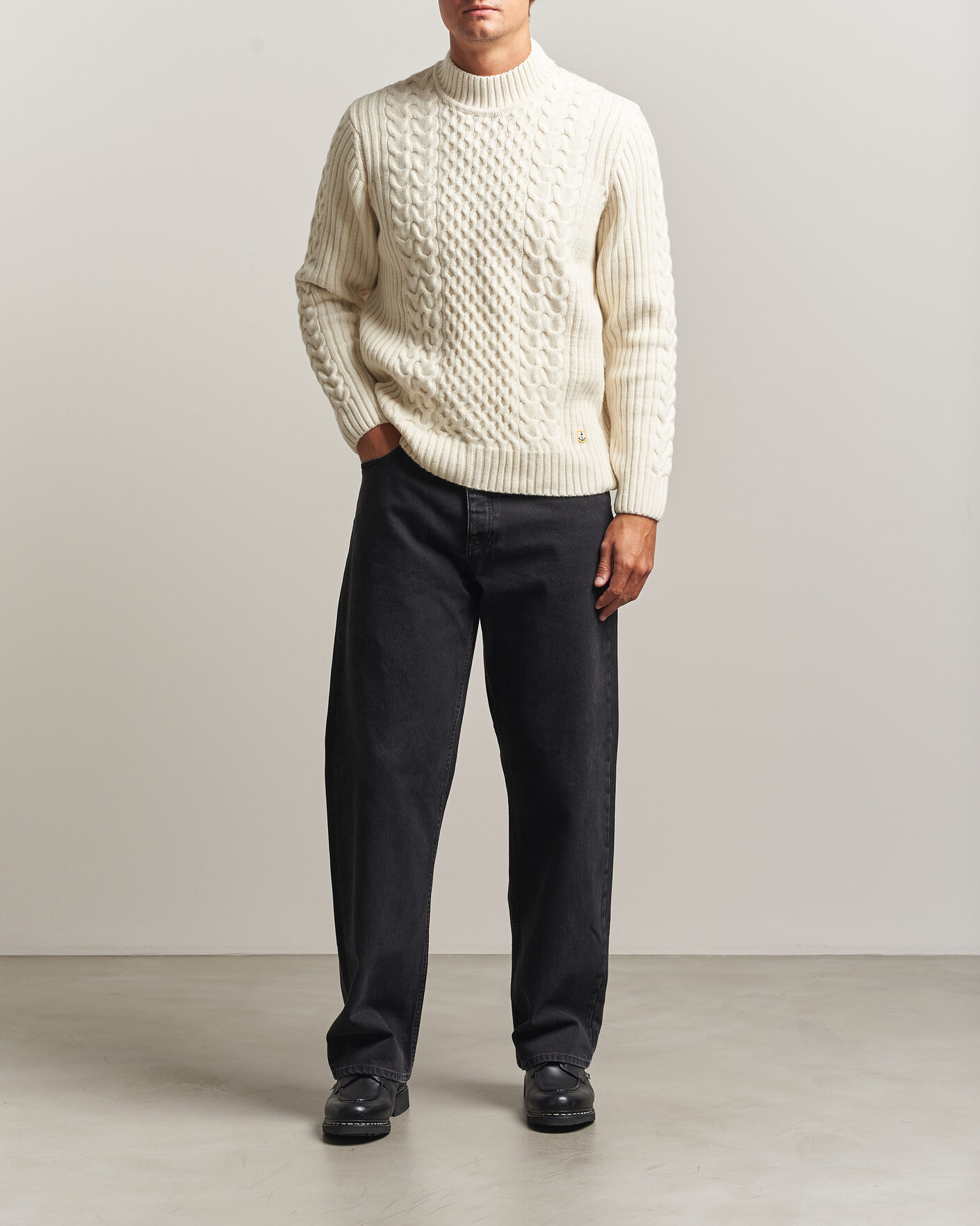Hombres | Jerséis y prendas de punto | Armor-lux | Wool Knitted Sweater Nature