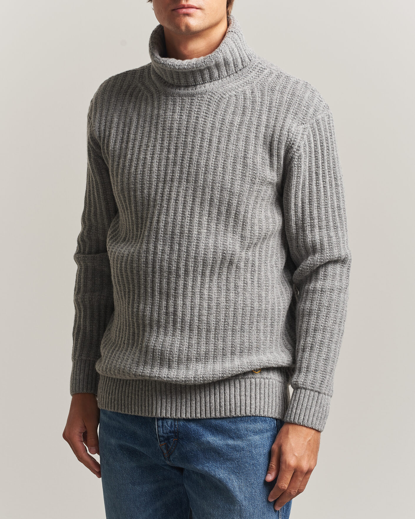 Hombres | Jerséis y prendas de punto | Armor-lux | Wool Knitted Rollneck Slate