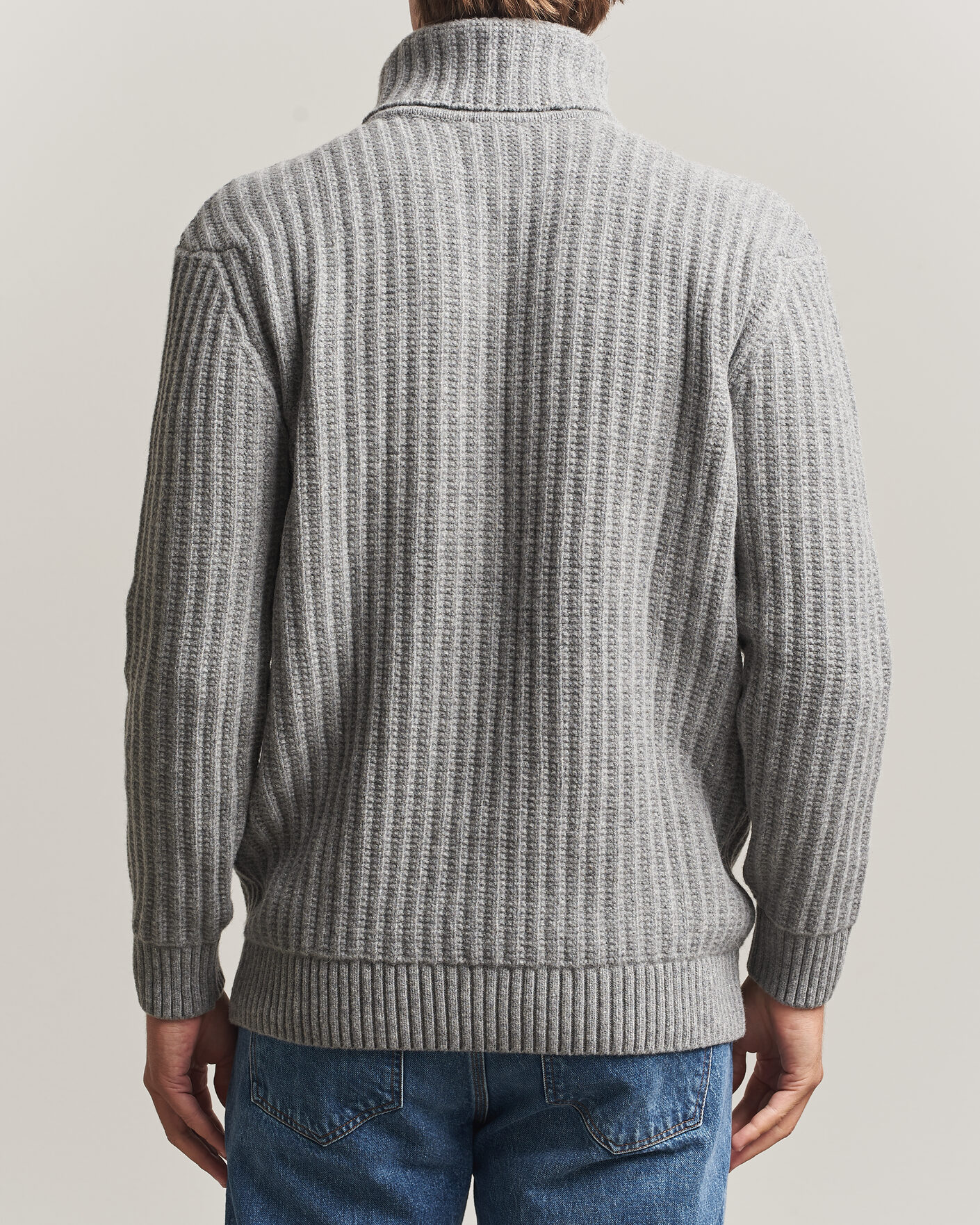 Hombres | Jerséis y prendas de punto | Armor-lux | Wool Knitted Rollneck Slate