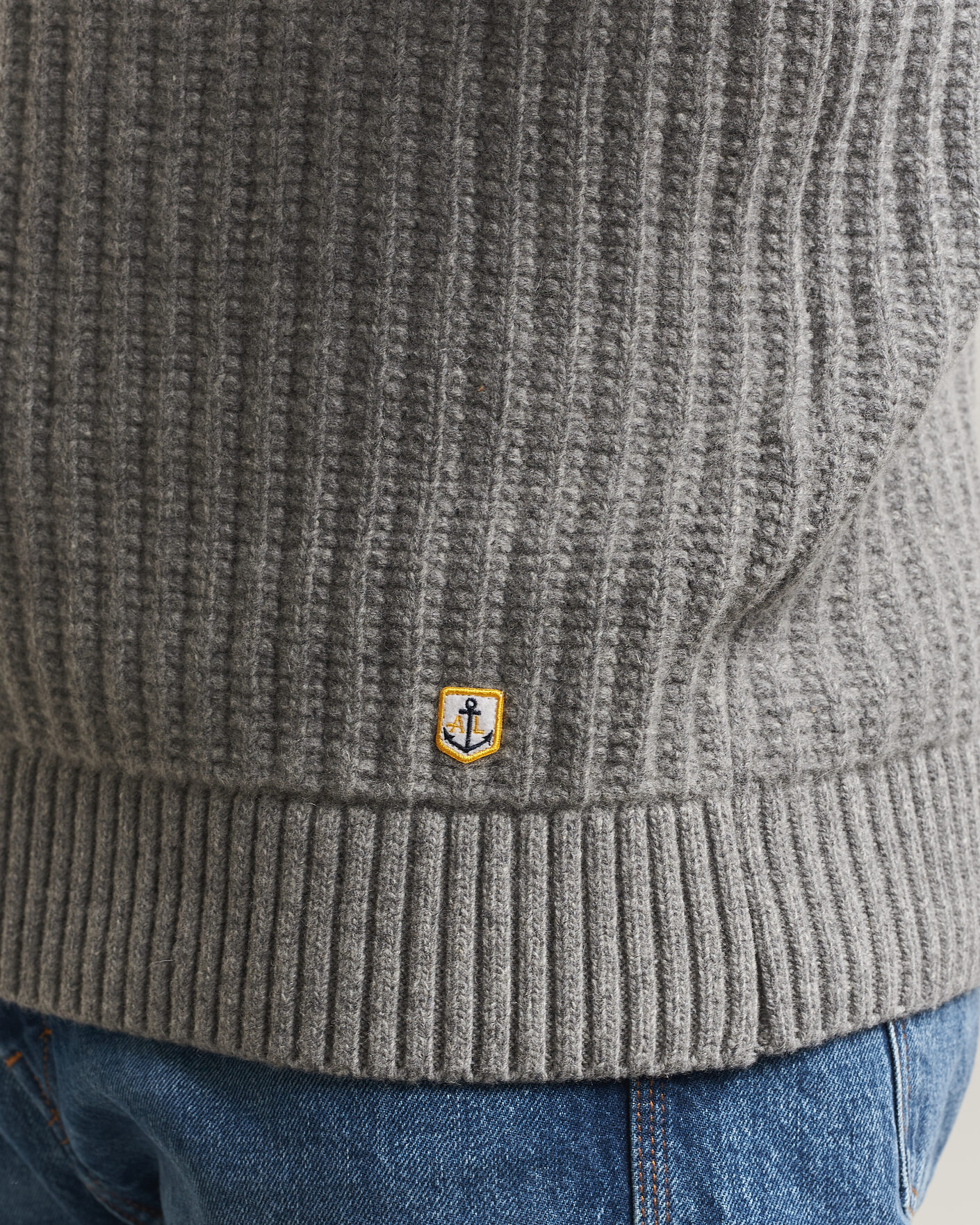 Hombres | Jerséis y prendas de punto | Armor-lux | Wool Knitted Rollneck Slate