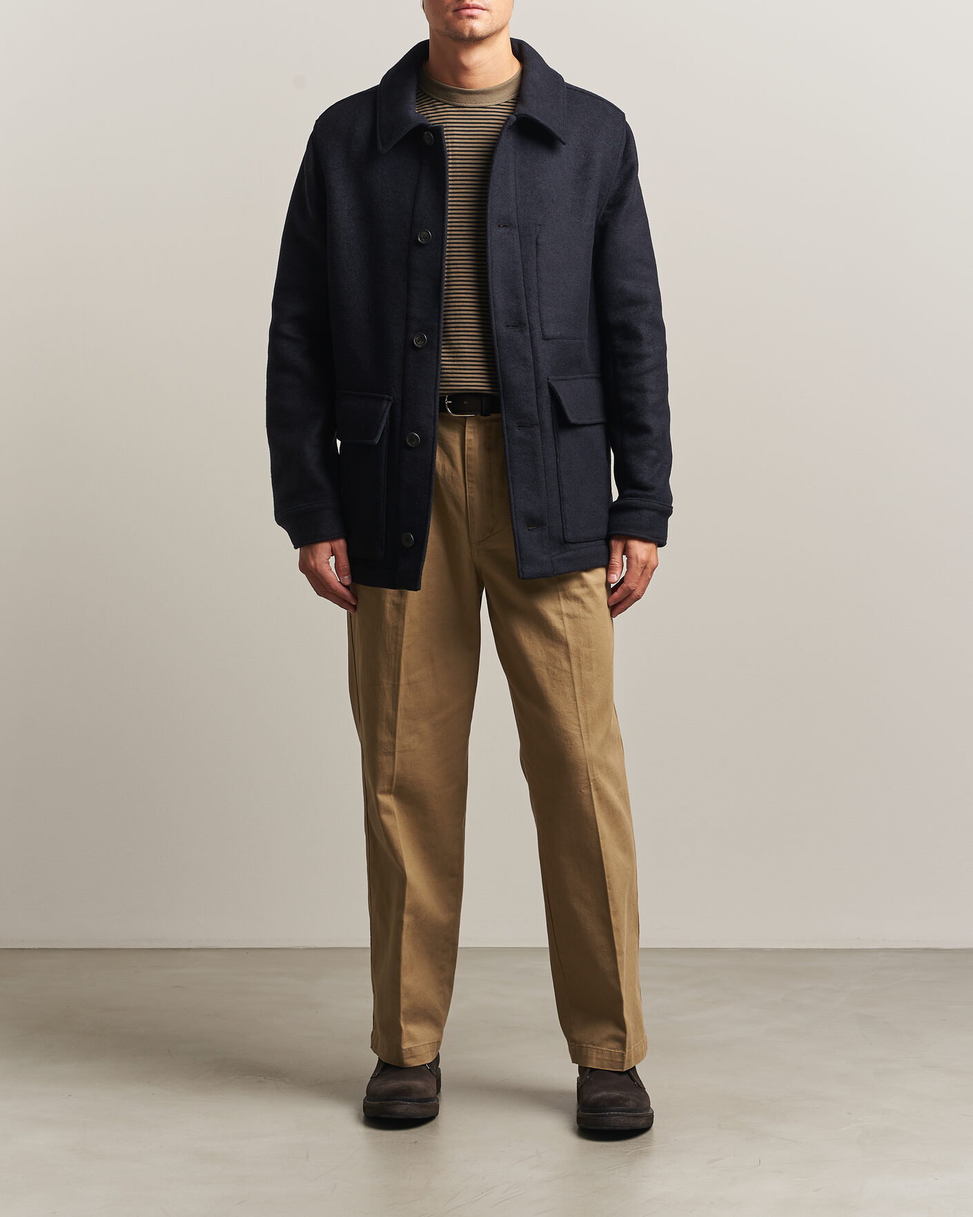 Hombres | Abrigos y chaquetas | Armor-lux | Wool Shirt Jacket Rich Navy