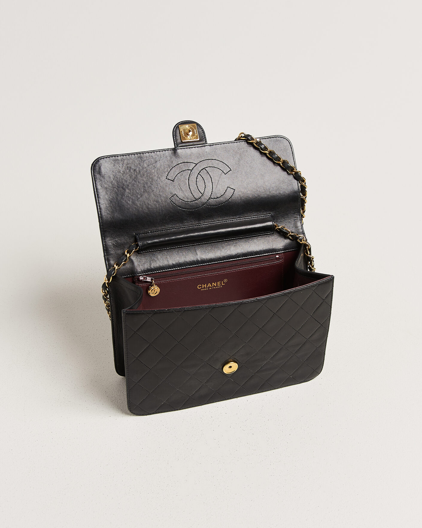 Hombres | Pre-Owned & Vintage Bags | Chanel Pre-Owned | Single Flap Bag Black