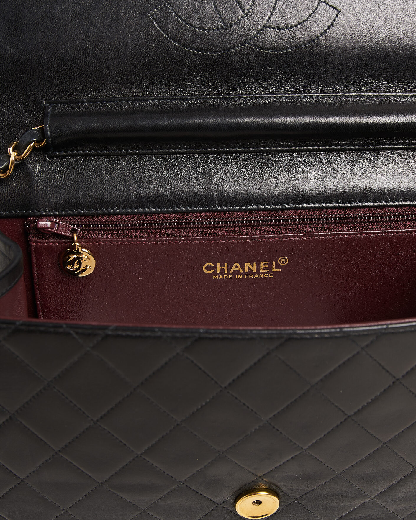 Hombres | Pre-Owned & Vintage Bags | Chanel Pre-Owned | Single Flap Bag Black
