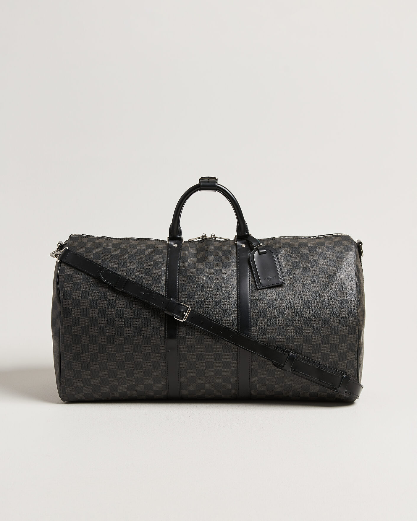 Hombres | Pre-Owned & Vintage Bags | Louis Vuitton Pre-Owned | Keepall Bandouliére 55 Damier Graphite