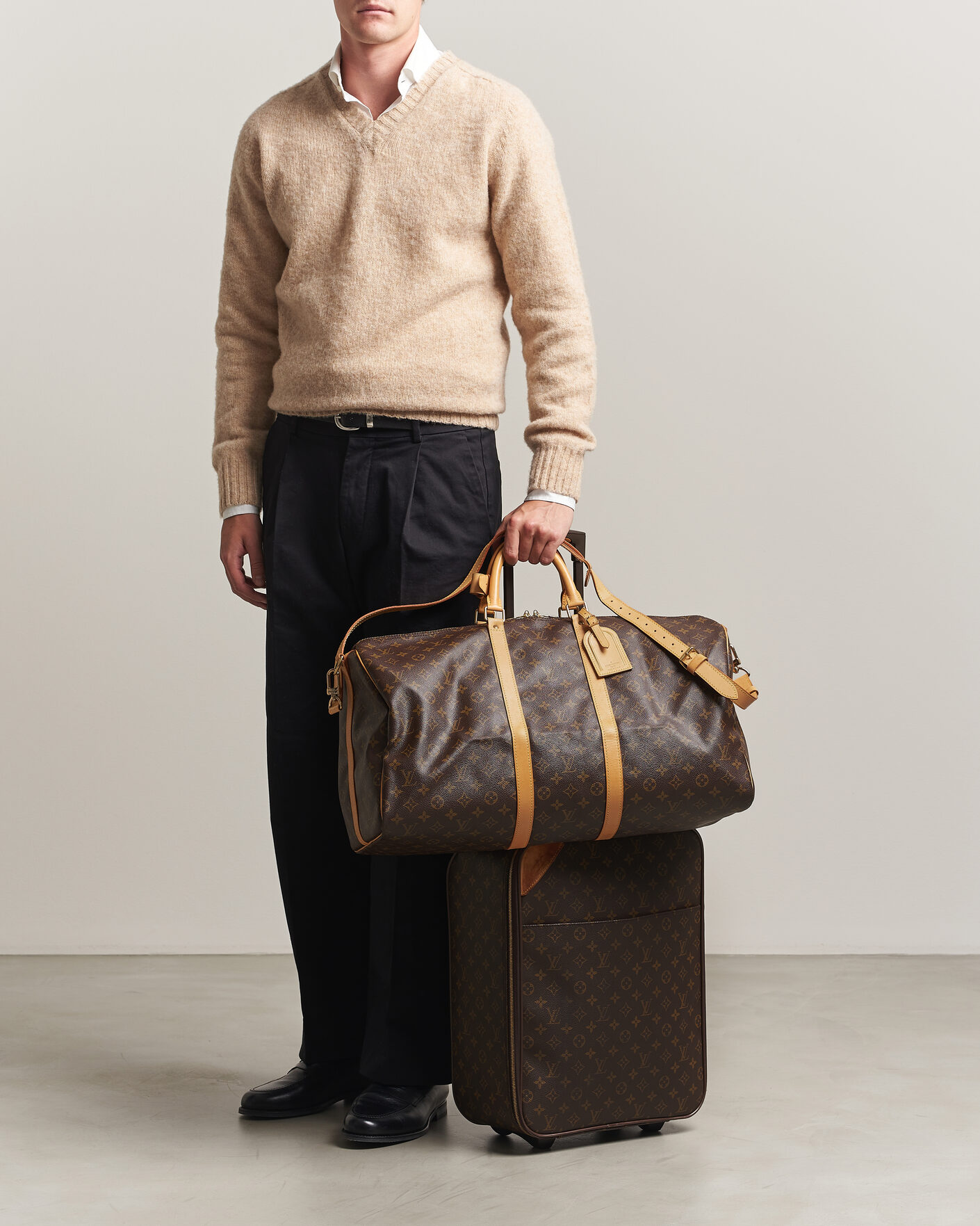 Hombres | Pre-Owned & Vintage Bags | Louis Vuitton Pre-Owned | Keepall Bandouliére 55 Monogram