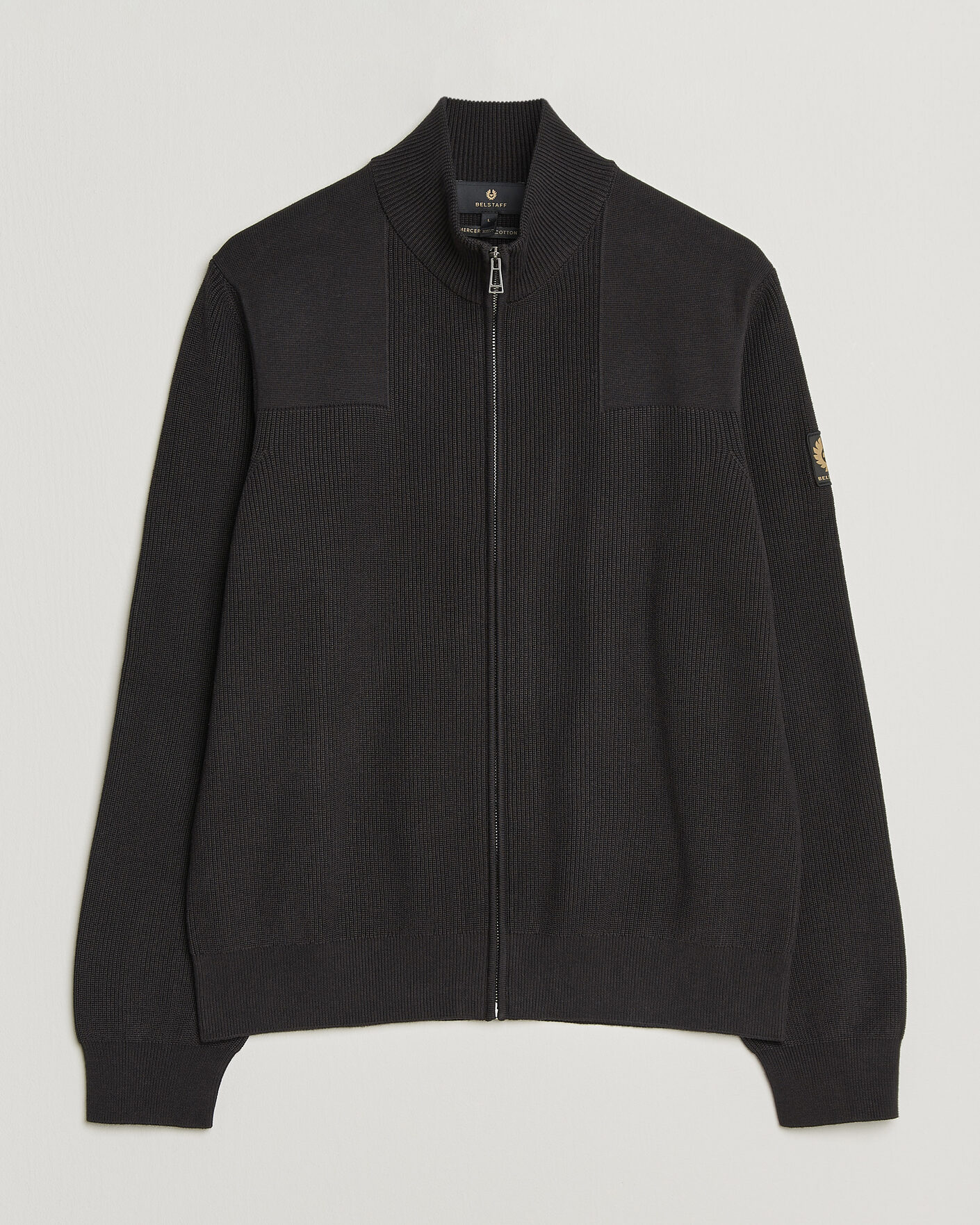 Hombres | Jerséis y prendas de punto | Belstaff | Commander Knitted Full Zip Black