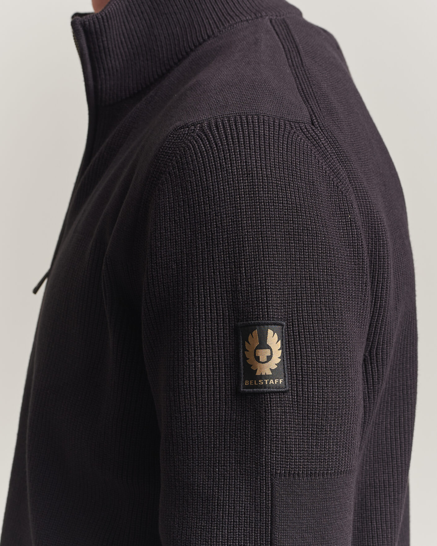 Hombres | Jerséis y prendas de punto | Belstaff | Commander Knitted Full Zip Black