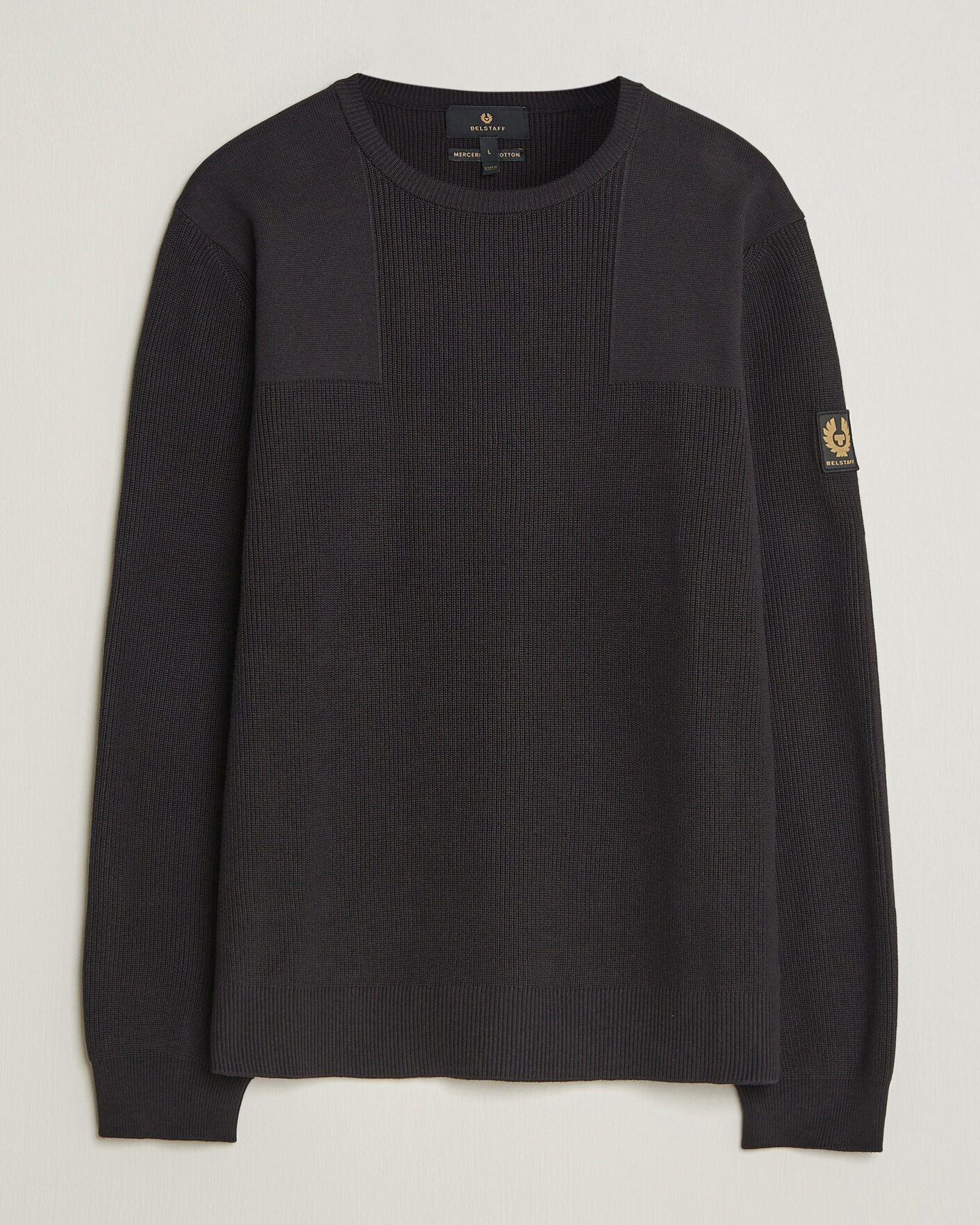 Hombres | Jerséis y prendas de punto | Belstaff | Commander Knitted Crew Neck Black