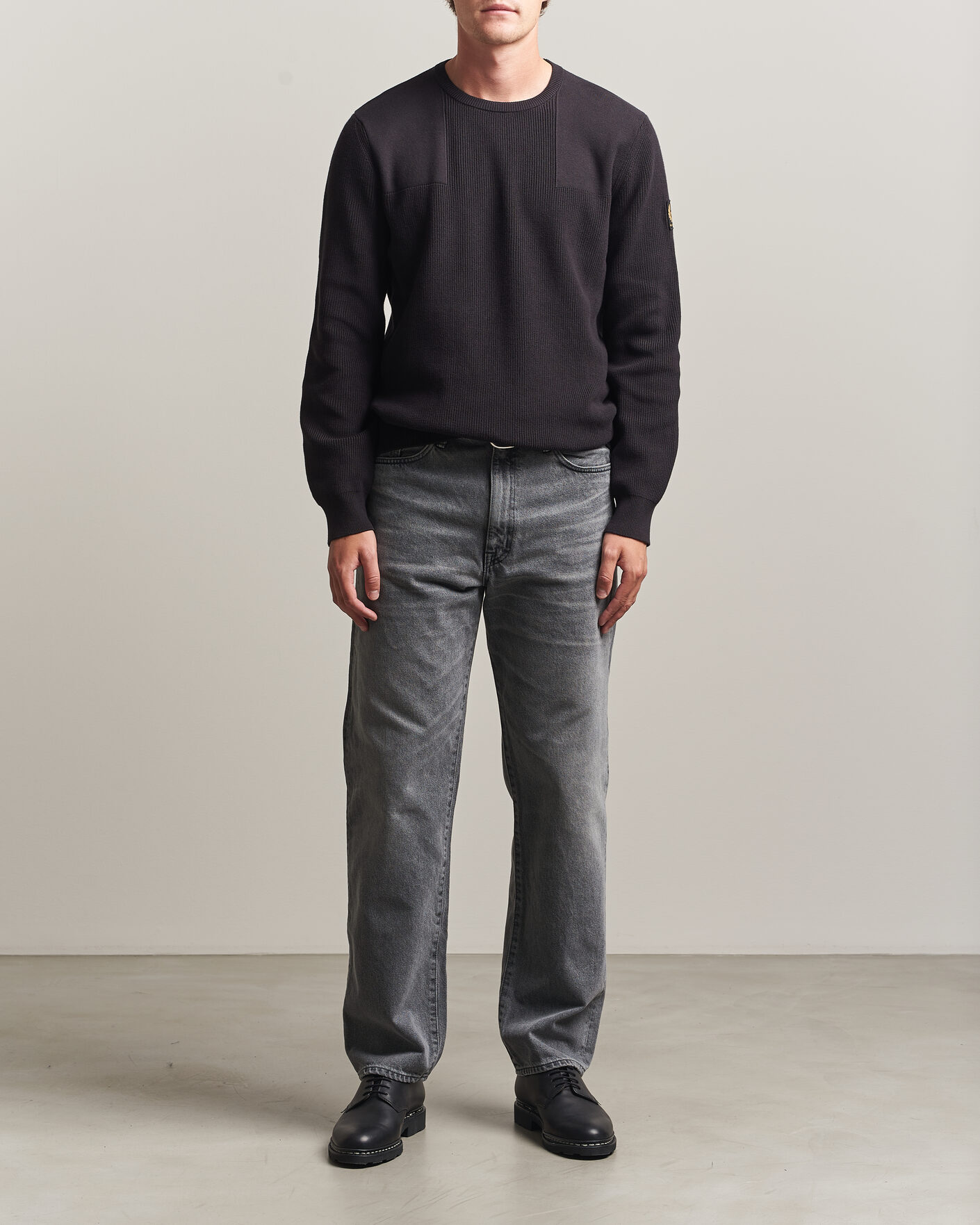 Hombres | Jerséis y prendas de punto | Belstaff | Commander Knitted Crew Neck Black