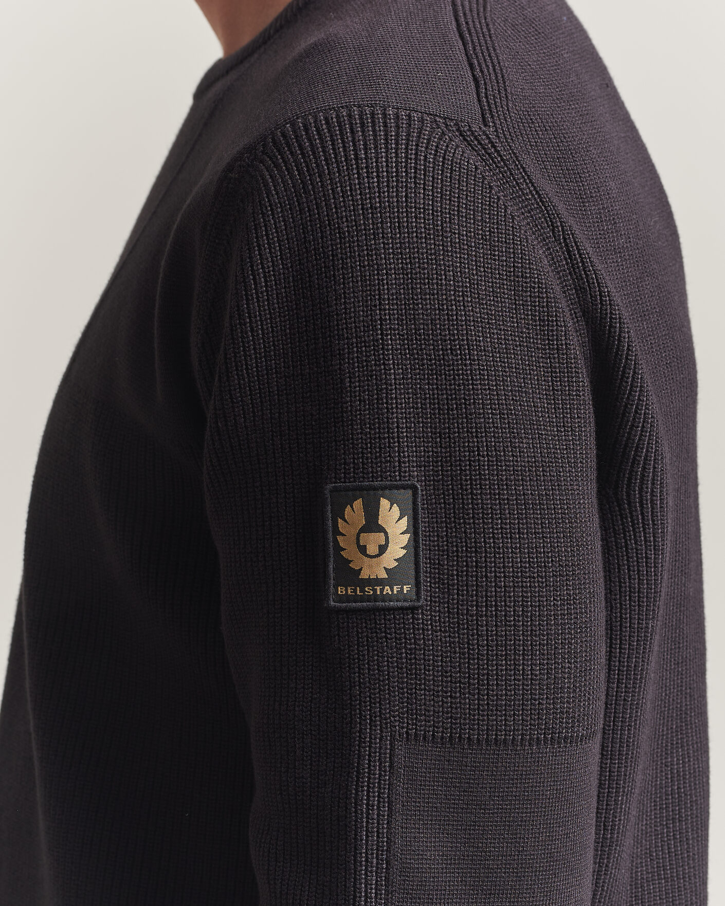 Hombres | Jerséis y prendas de punto | Belstaff | Commander Knitted Crew Neck Black