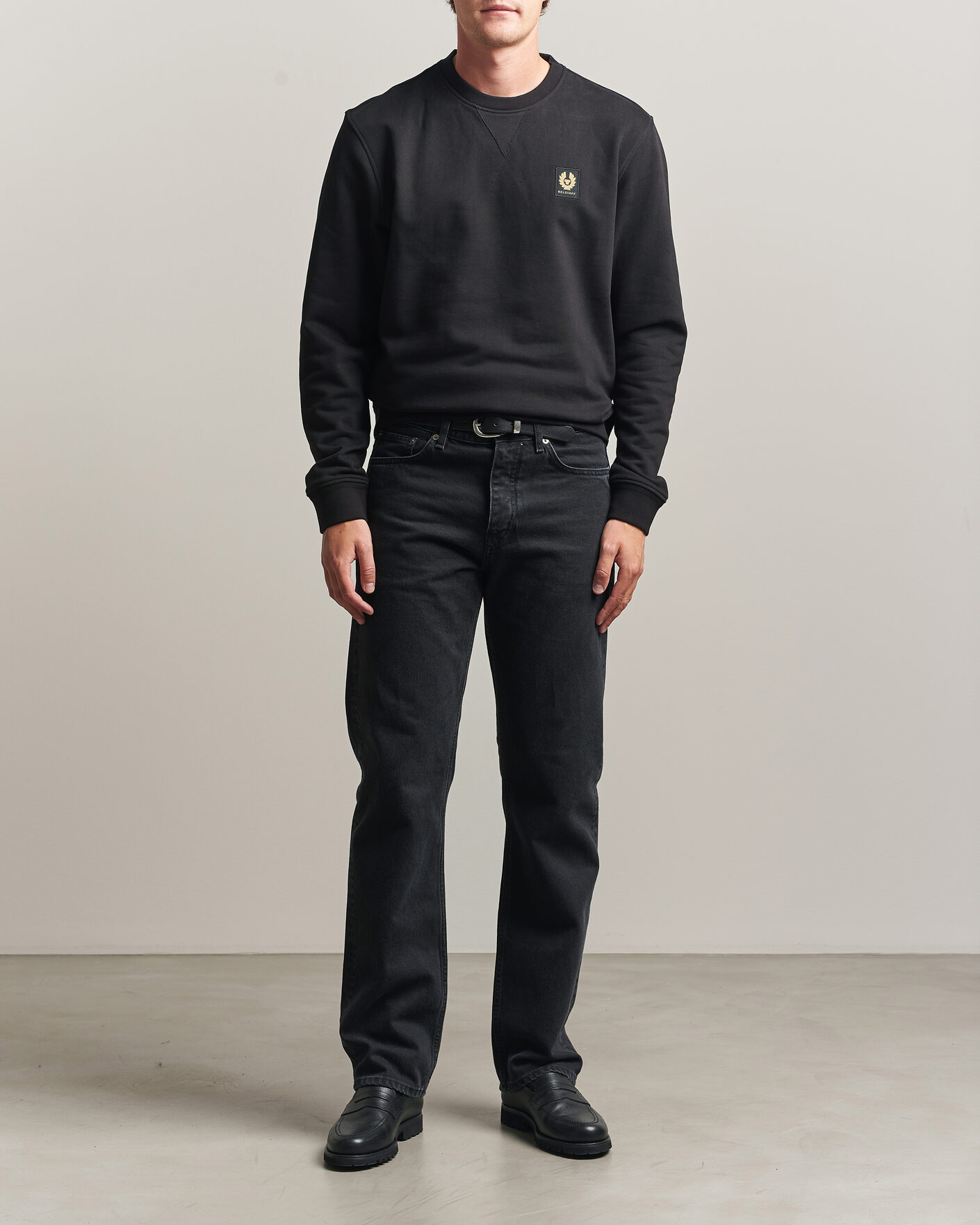 Hombres | Jerséis y prendas de punto | Belstaff | Signature Crew Neck Sweatshirt Black