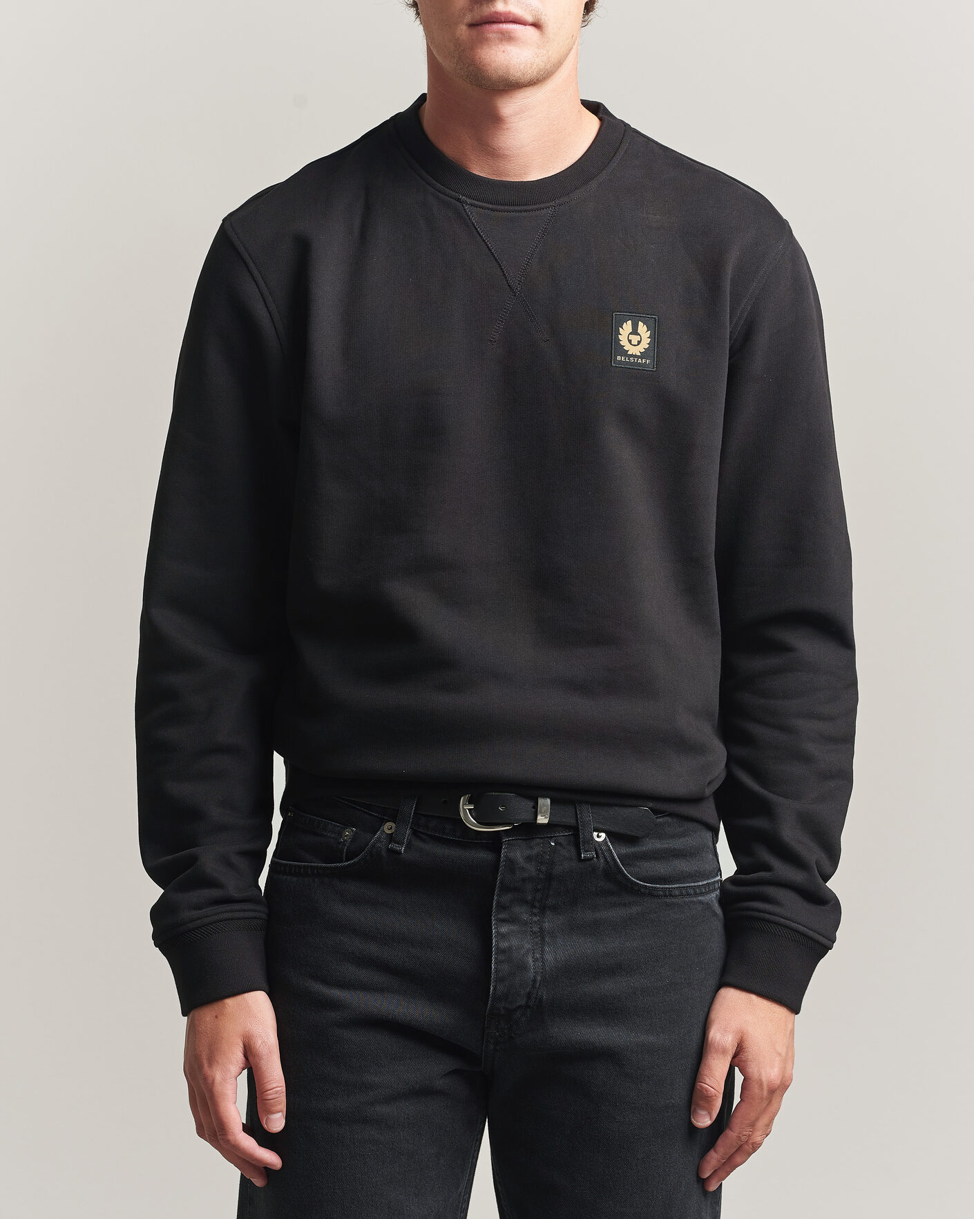 Hombres | Jerséis y prendas de punto | Belstaff | Signature Crew Neck Sweatshirt Black