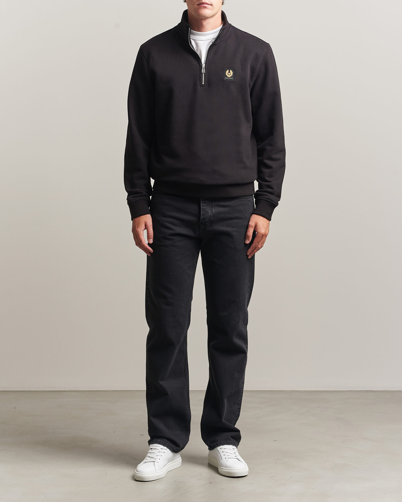 Hombres | Jerséis y prendas de punto | Belstaff | Signature Half Zip Sweatshirt Black