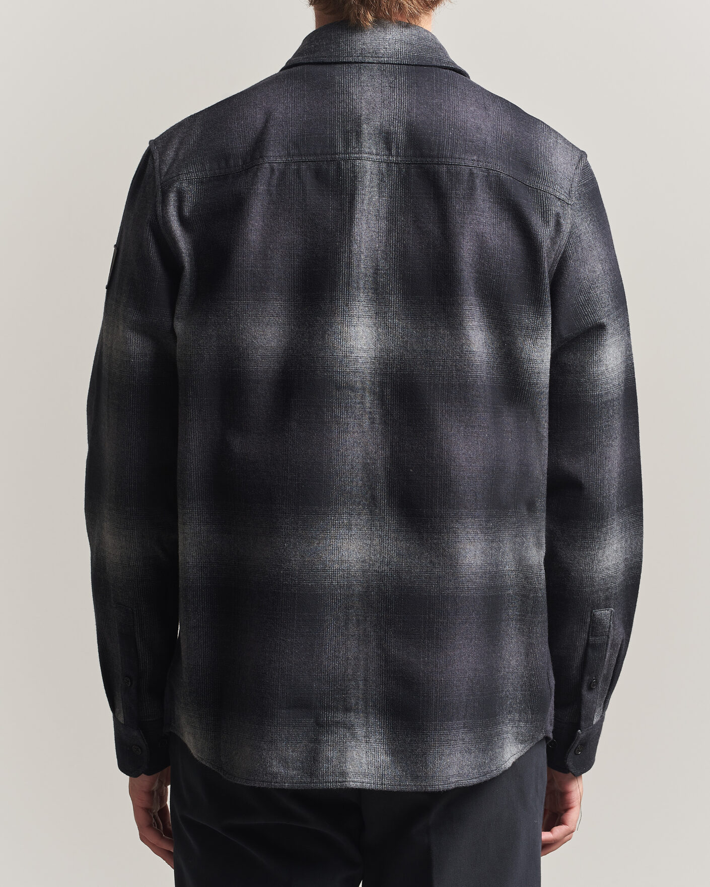 Hombres | Camisas | Belstaff | Outpost Cotton Flannel Checked Overshirt Black